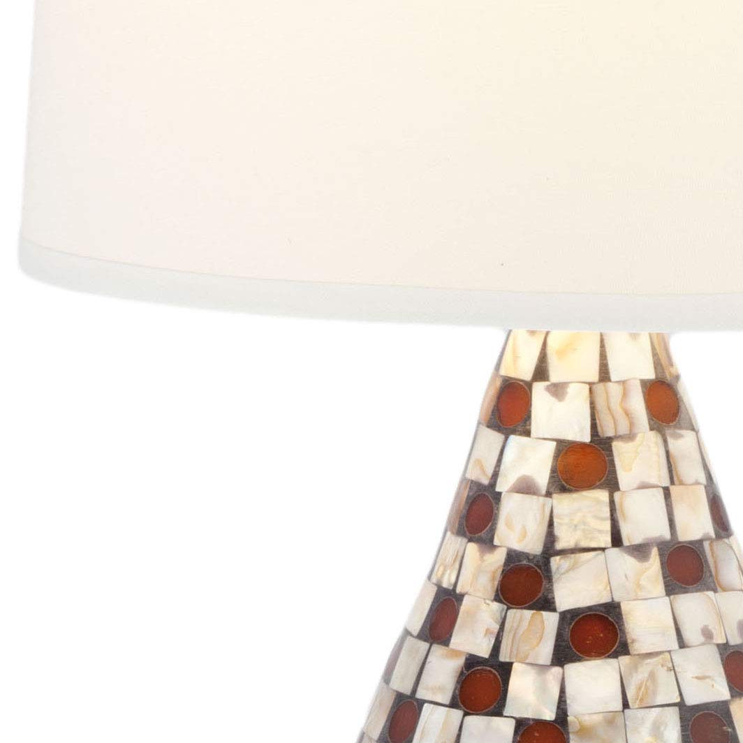 SAFAVIEH Lauralie Nautical Brown Capiz Shell Table Lamp Set of 2 - 21