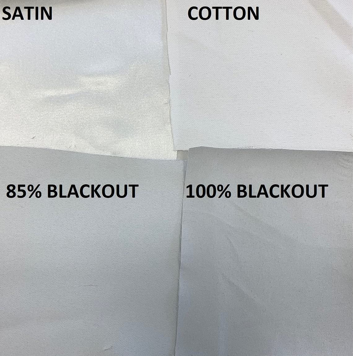 Custom Made Blackout Curtains with Satin, Cotton or Blackout Lining - 100% Light Blocking, 100