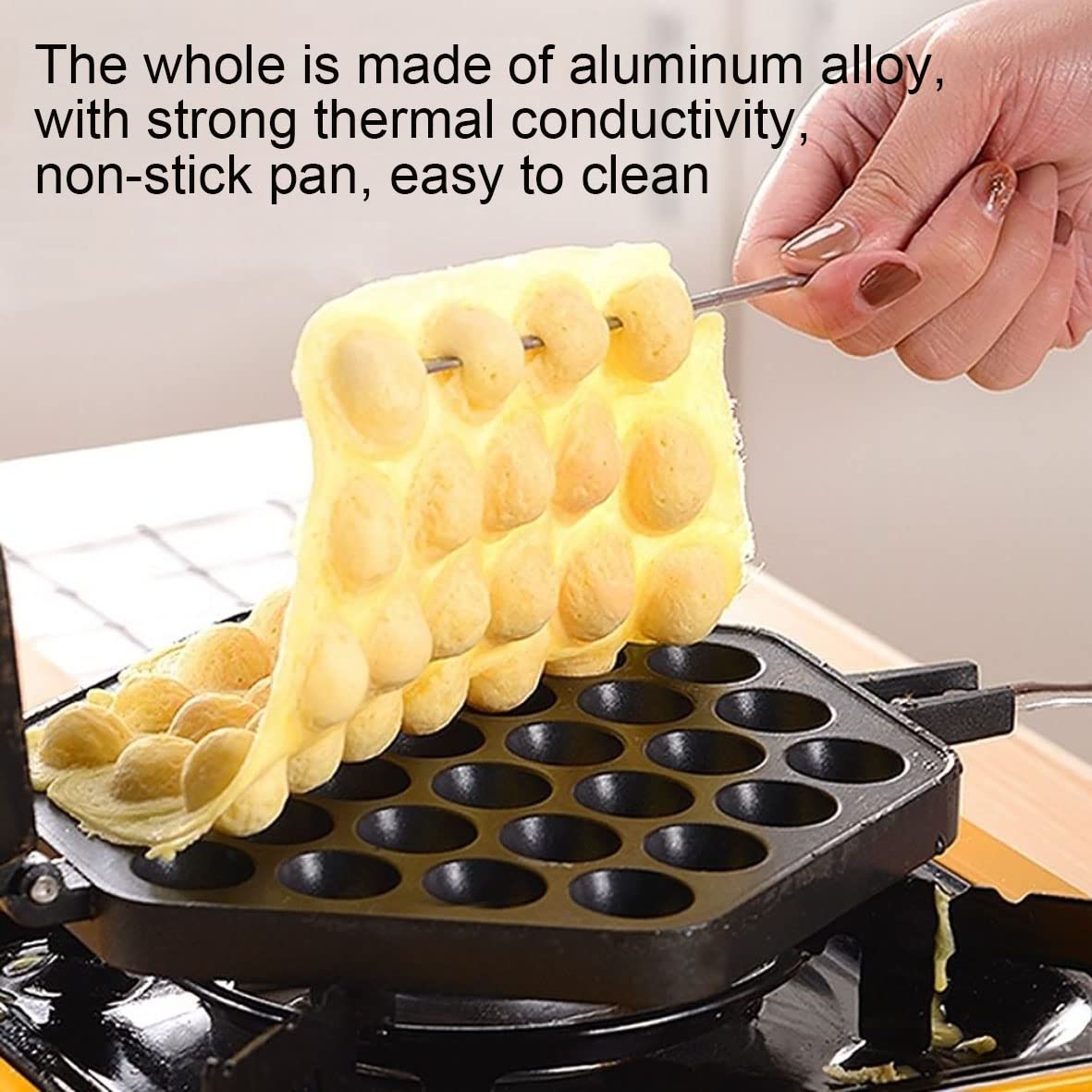 Non-Stick Egg Waffle Baking Pan - Home Kitchen DIY Cake Maker & Waffle Mold for Perfect Breakfast, Desserts, and Party Snacks | Easy to Clean & Durable Bakeware