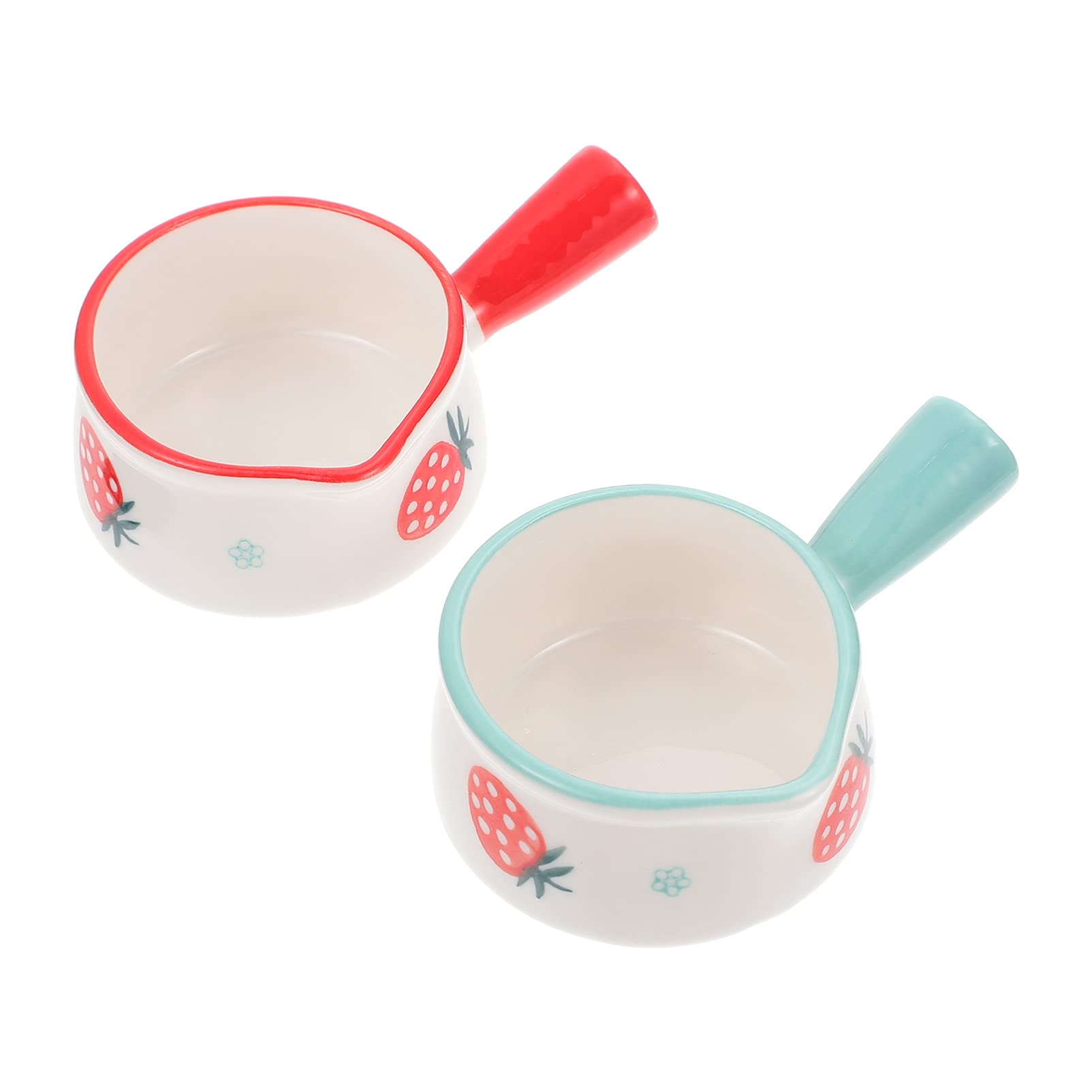 2-Pack Ceramic Food Heating Pot - Mini Coffee & Milk Warmer, Saucepan for Kitchen, Stovetop & Camping Use - Perfect for Coffee, Tea, Hot Chocolate & Baby Bottle Warming