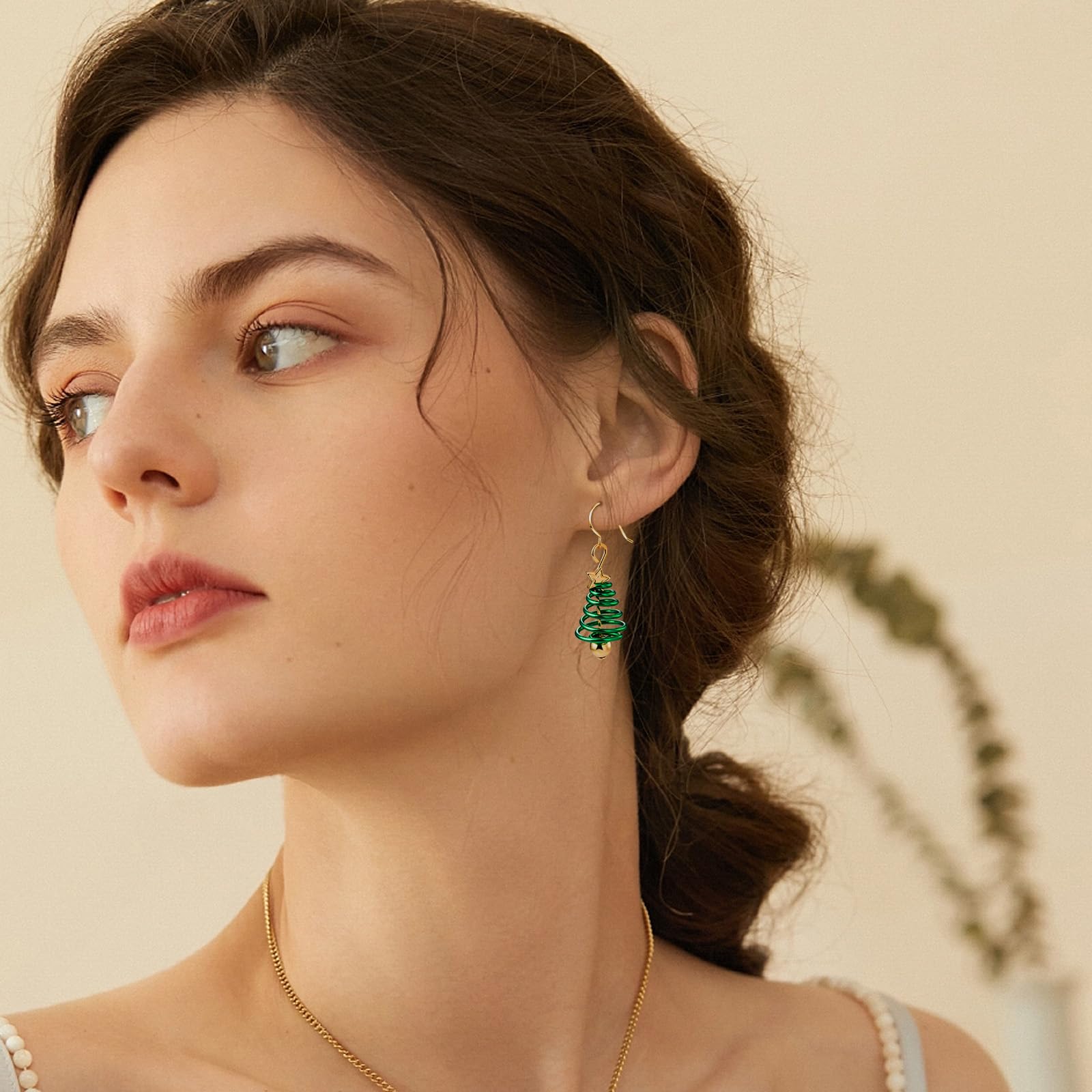 LAXPICOL Christmas Tree Drop Earrings for Women - Gold Star & Bell Dangle Earrings - Perfect Holiday Gift for Birthday, Christmas, Party & Festive Occasions