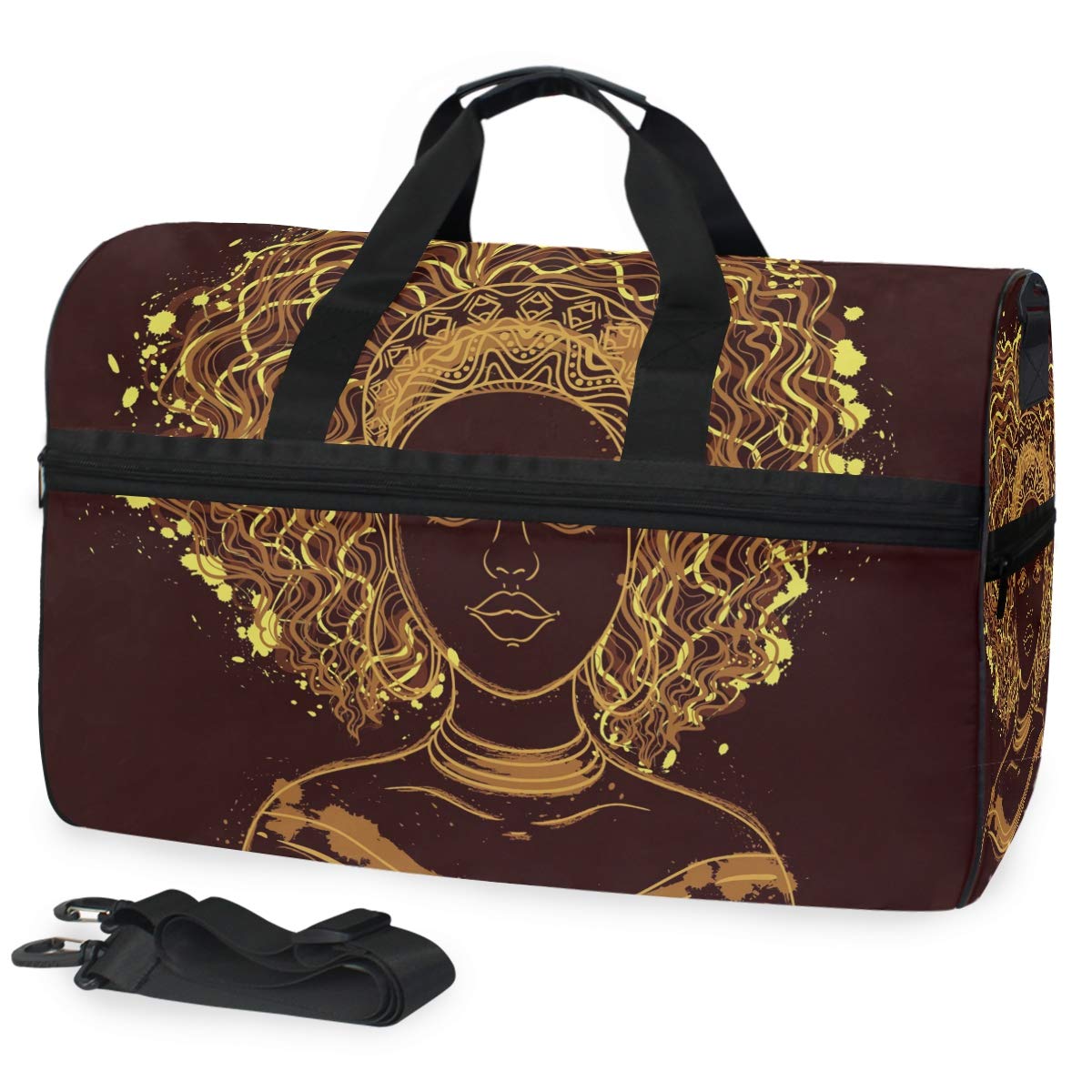 Waterproof Lightweight Travel Duffel Bag for Women - Gym, Sports & Vacation Luggage - Perfect for Workouts, Weekend Getaways & African American Culture Events