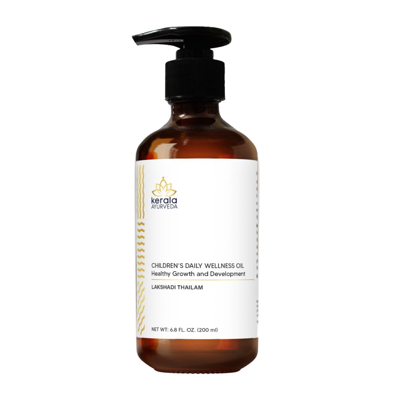 Kerala Ayurveda Lakshadi Thailam - Natural Children's Daily Massage Oil for Healthy Joints & Bone Development, 6.8 Fl Oz - Perfect for Baby Care, Toddler Wellness & Relaxation Before Bedtime