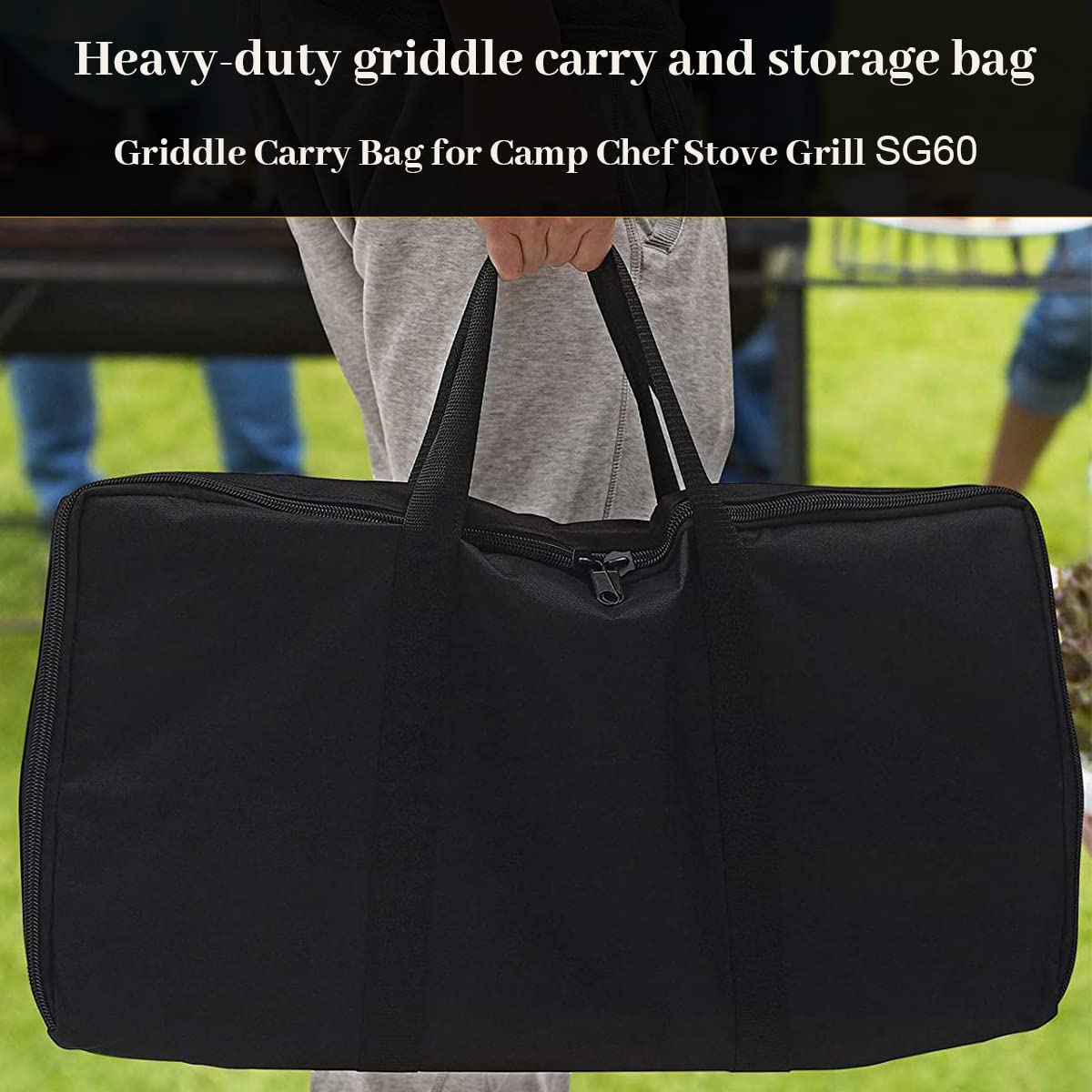 Heavy Duty Griddle Carry Bag for Camp Chef Stove Grills - Fits Camp Chef Griddle SG60 & FG32 (2 Burner 14-Inch Griddles) - Professional Zippered Storage Bag for 14