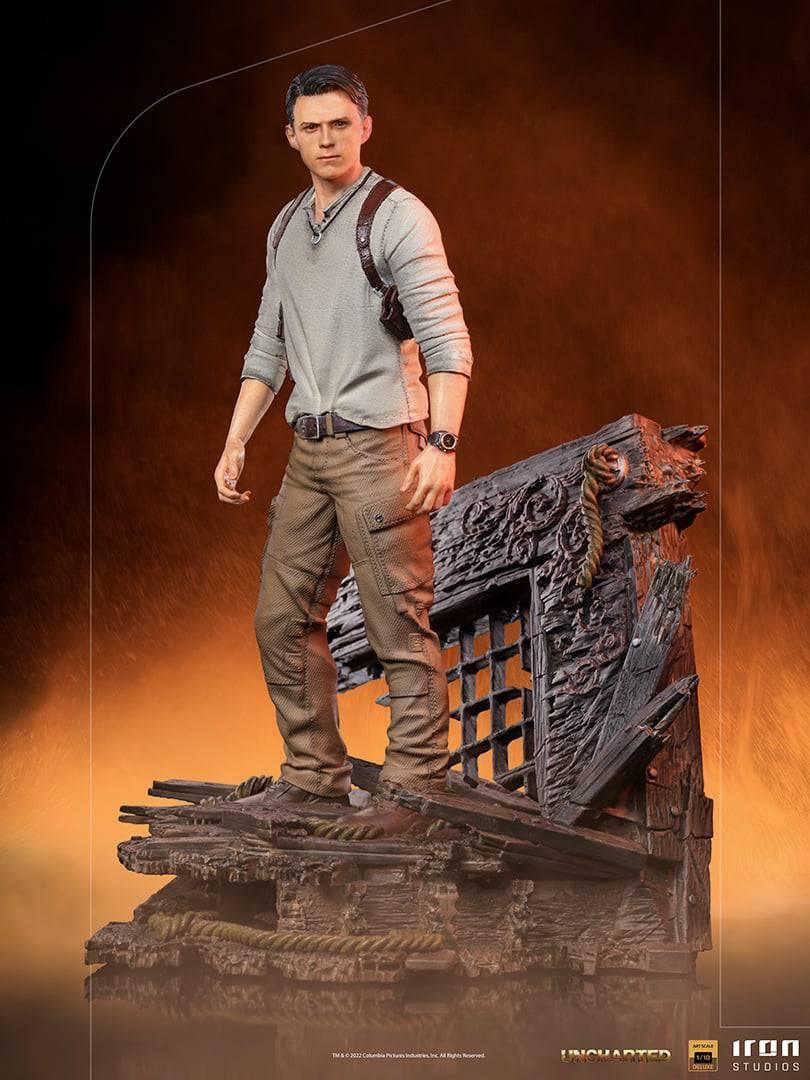 Iron Studios Uncharted Nathan Drake Deluxe BDS Art Scale 1/10 Statue - Collector's Edition Action Figure for Display & Gaming Room Decor