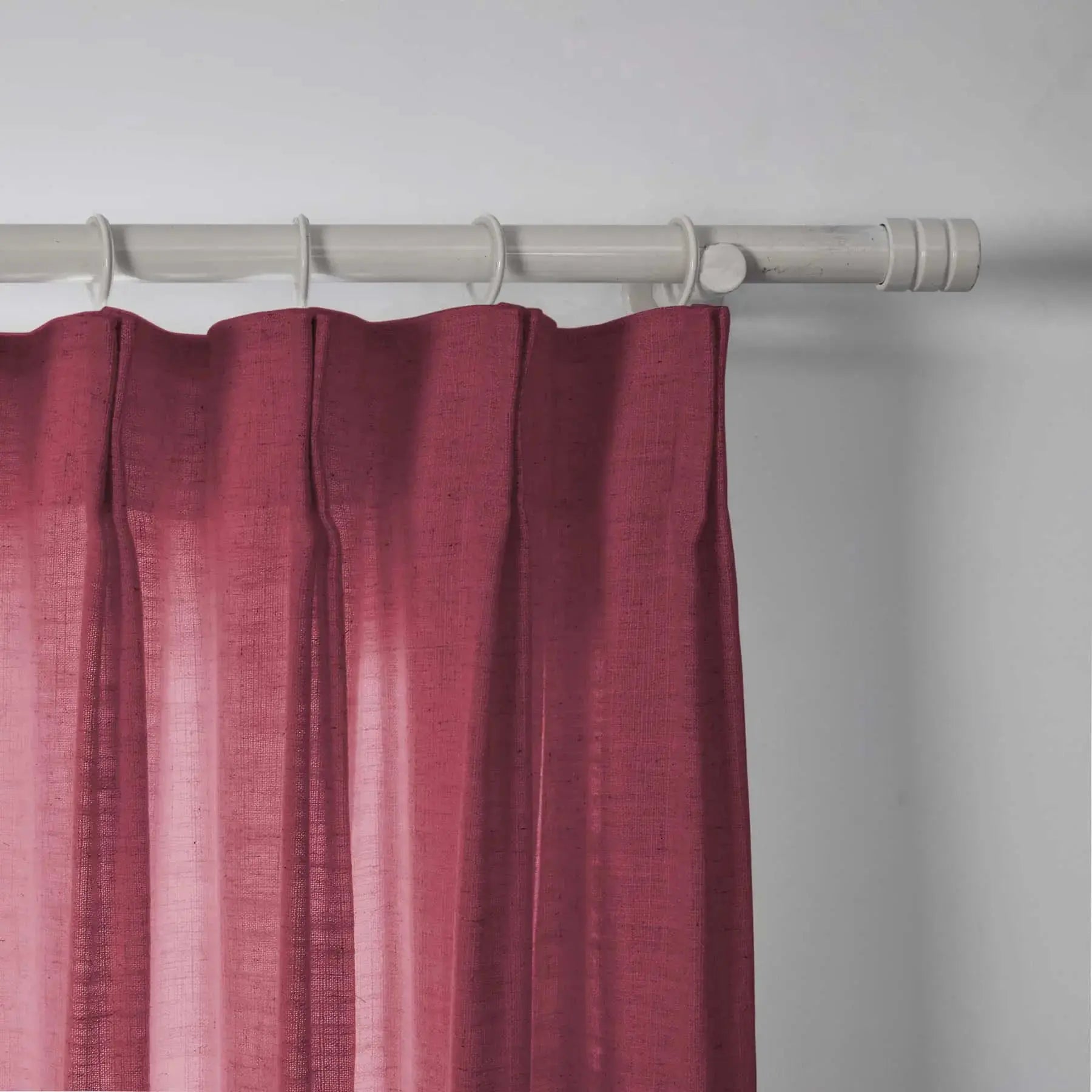 Linen Pleated Cafe Curtains for Kitchen Windows - Elegant Semi-Sheer Window Treatment for Coffee Shops, Restaurants & Home Decor