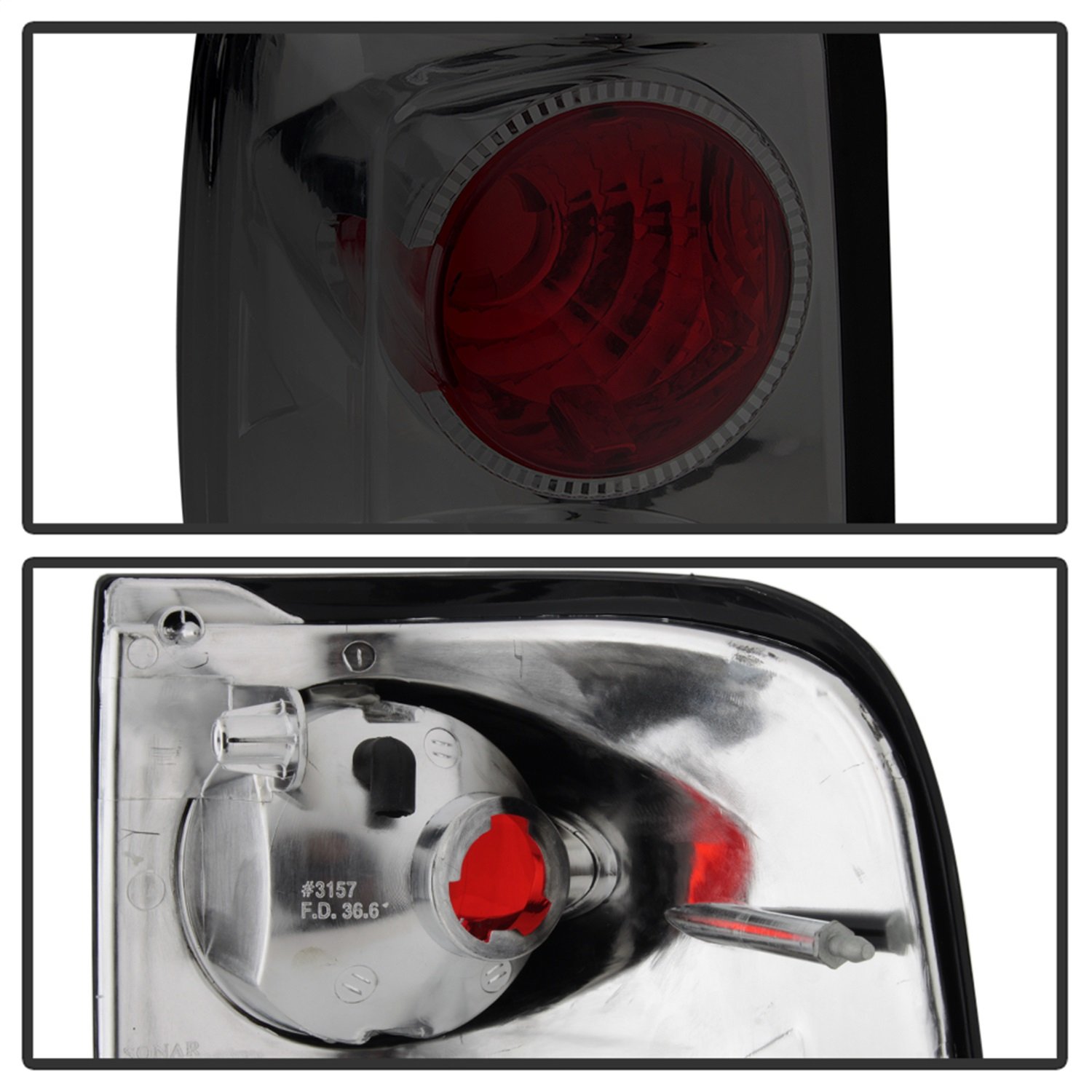 Spyder Auto 5003294 Euro Style LED Tail Lights - Chrome/Smoked Lens - Compatible with Select European Car Models - Perfect for Night Driving & Custom Car Upgrades