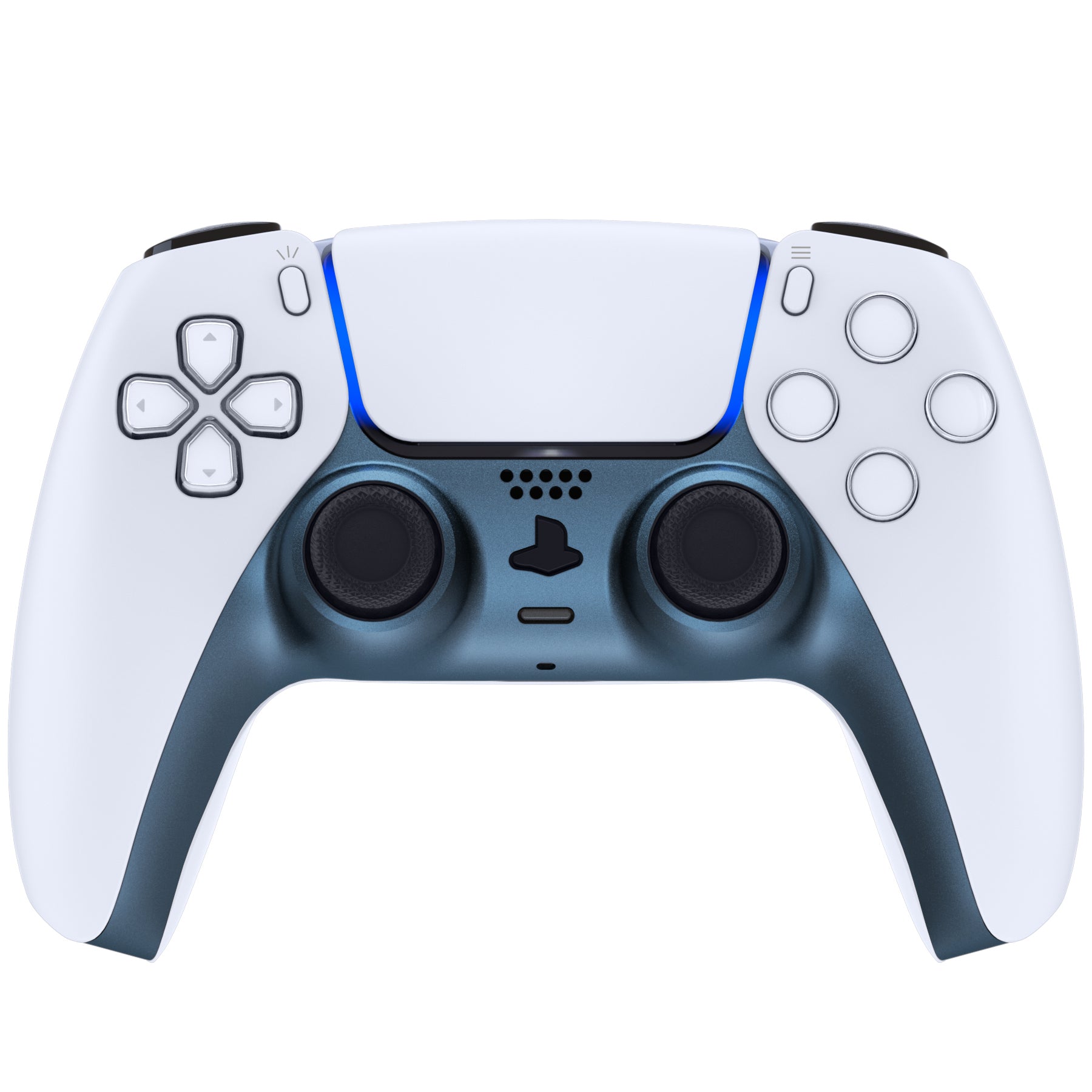 eXtremeRate Metallic Regal Blue PS5 Controller Cover - DIY Replacement Shell with Custom Plates & Accent Rings | Compatible with PlayStation 5 Controller | Gaming Accessory for Customization & Protection