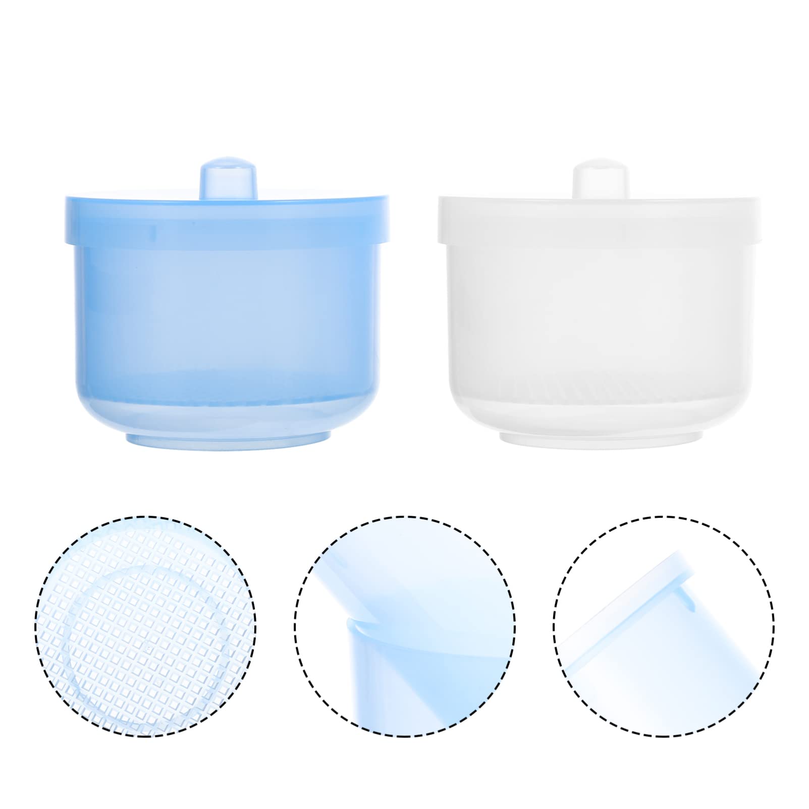 2 Pack Nail Art Tool Cleaning Cup - Professional Manicure Soaking Tray with Net for Nail Accessories | Perfect for Salon, Home Nail Care & DIY Nail Art
