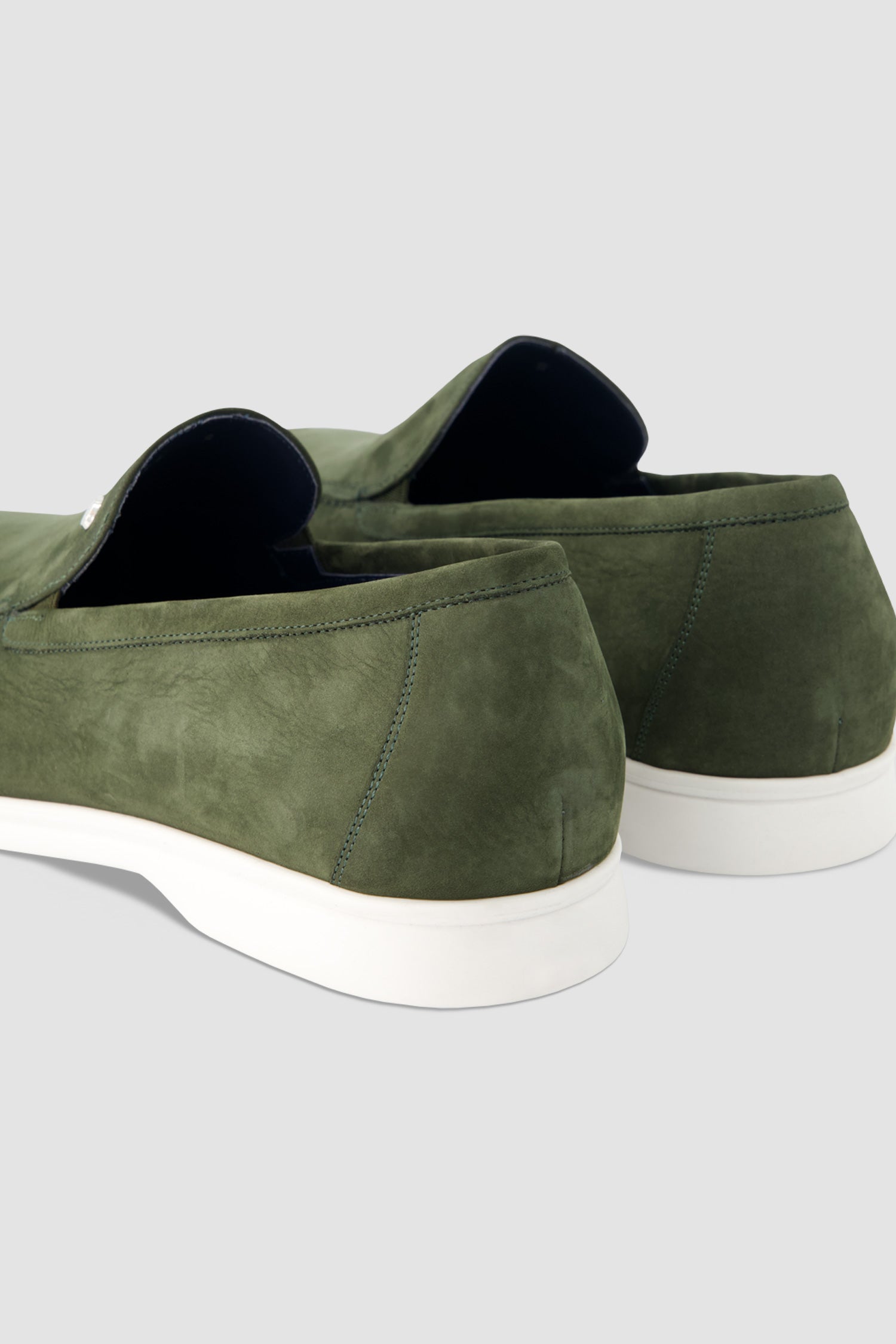 Zilli Green Suede Calfskin Loafers for Men - Premium Italian Leather Slip-On Shoes - Comfortable Casual & Business Dress Shoes for Office, Travel & Special Occasions
