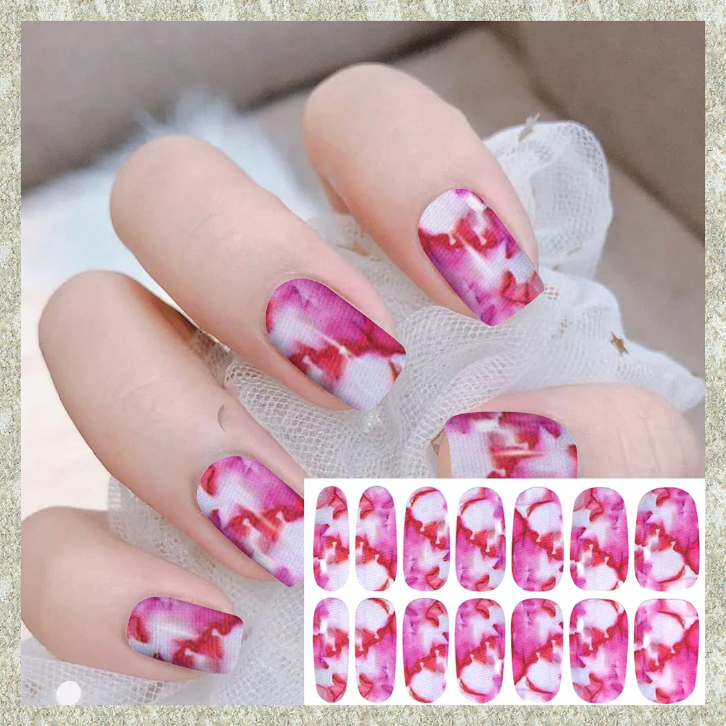 WOKOTO 20 Sheets Marble Nail Polish Strips Kit - DIY Peel & Stick Nail Wraps with Nail File for Women & Girls | Easy Nail Art Stickers for Home, Party, Wedding, Travel & Daily Manicure | Long Lasting Fake Nails for Salon-Quality Results at Home | Perfect for Nail Art Enthusiasts, DIY Manicures, Gift Giving and Special Occasions