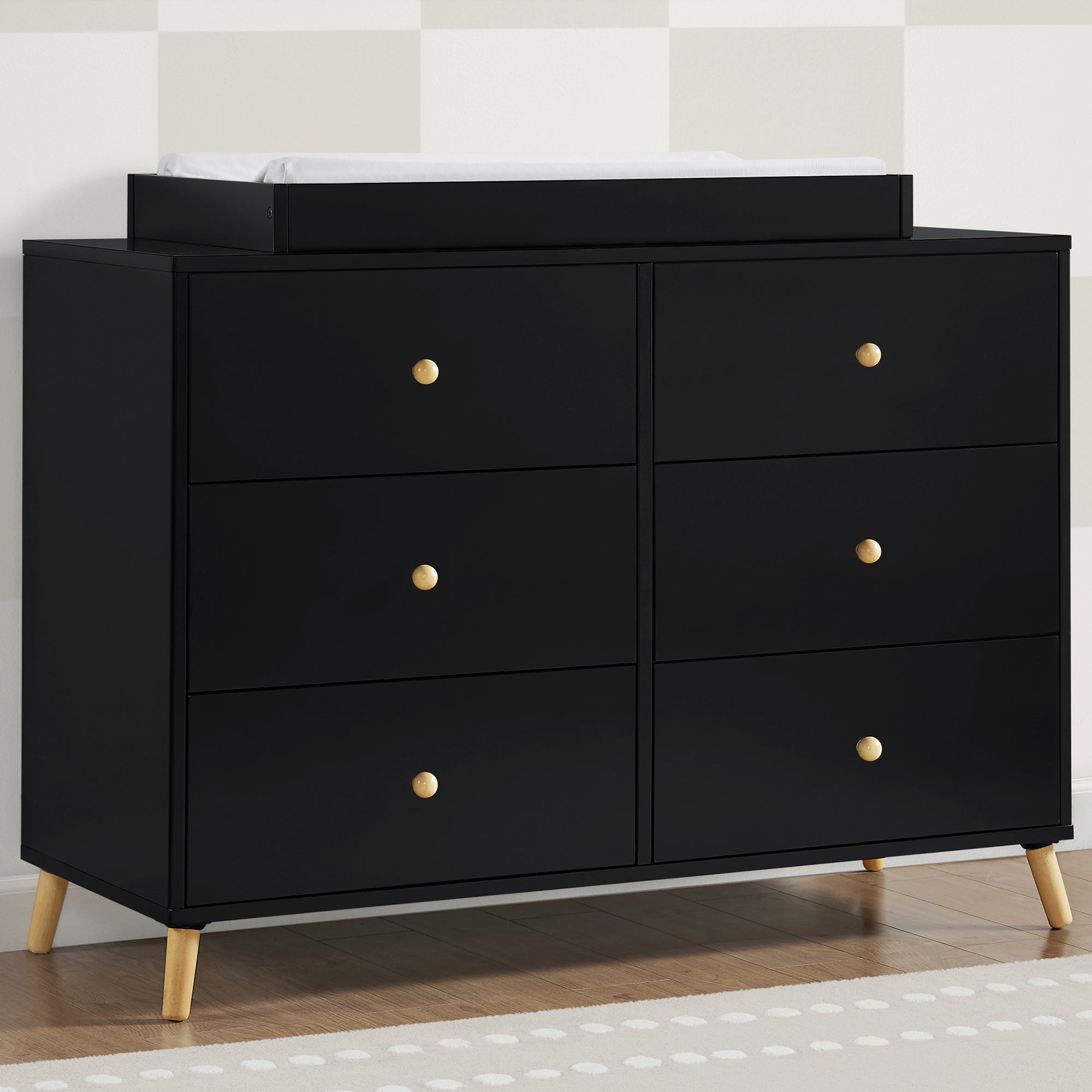 Essex 6 Drawer Dresser with Interlocking Drawers - Sturdy Bedroom Storage Furniture for Organizing Clothes & Accessories | Perfect for Master Bedroom, Guest Room & Dormitory