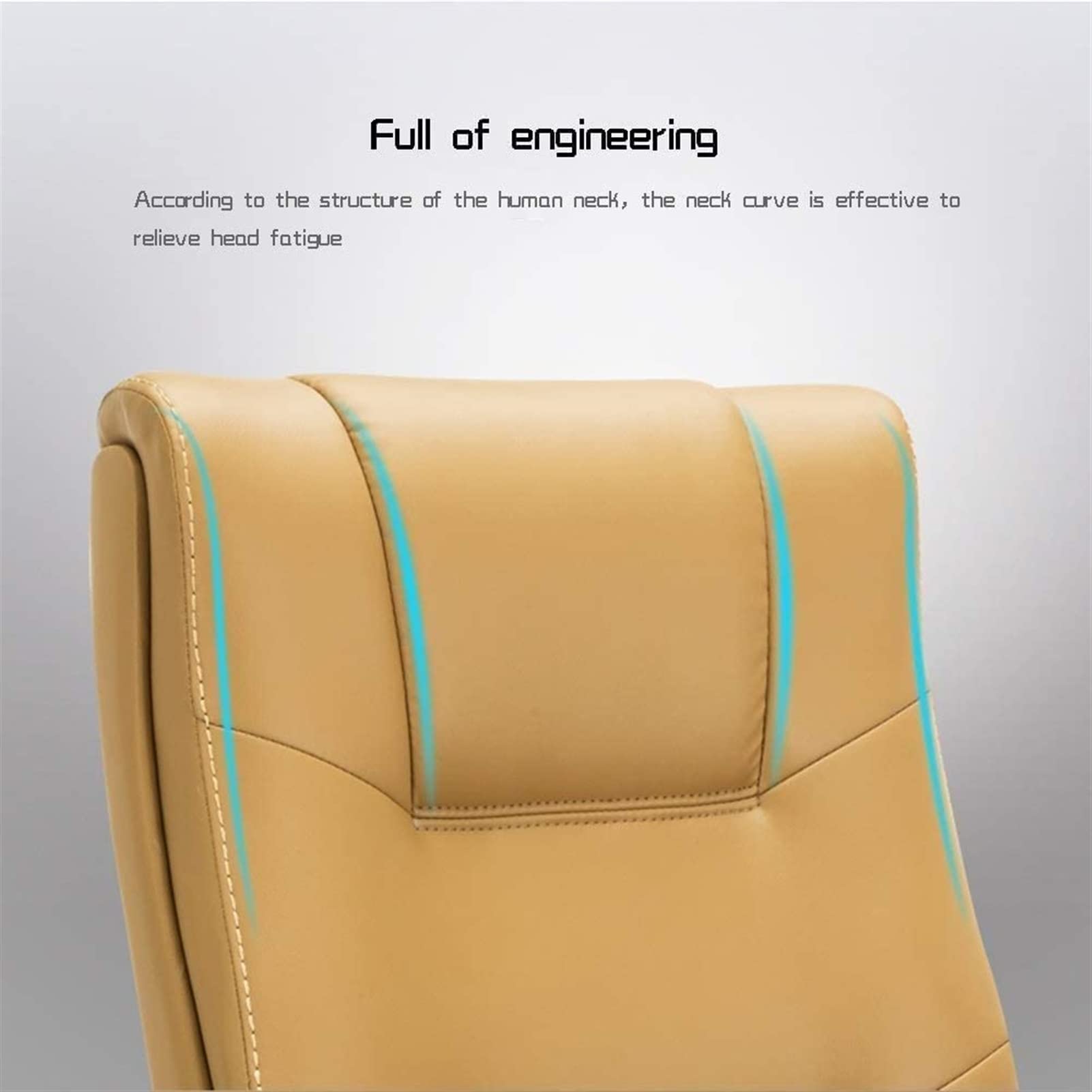 Premium Ergonomic Leather Office Chair - Adjustable High Back Executive Computer Desk Chair with Lumbar Support & Swivel Base - Perfect for Home Office, Gaming & Workspaces (Brown)