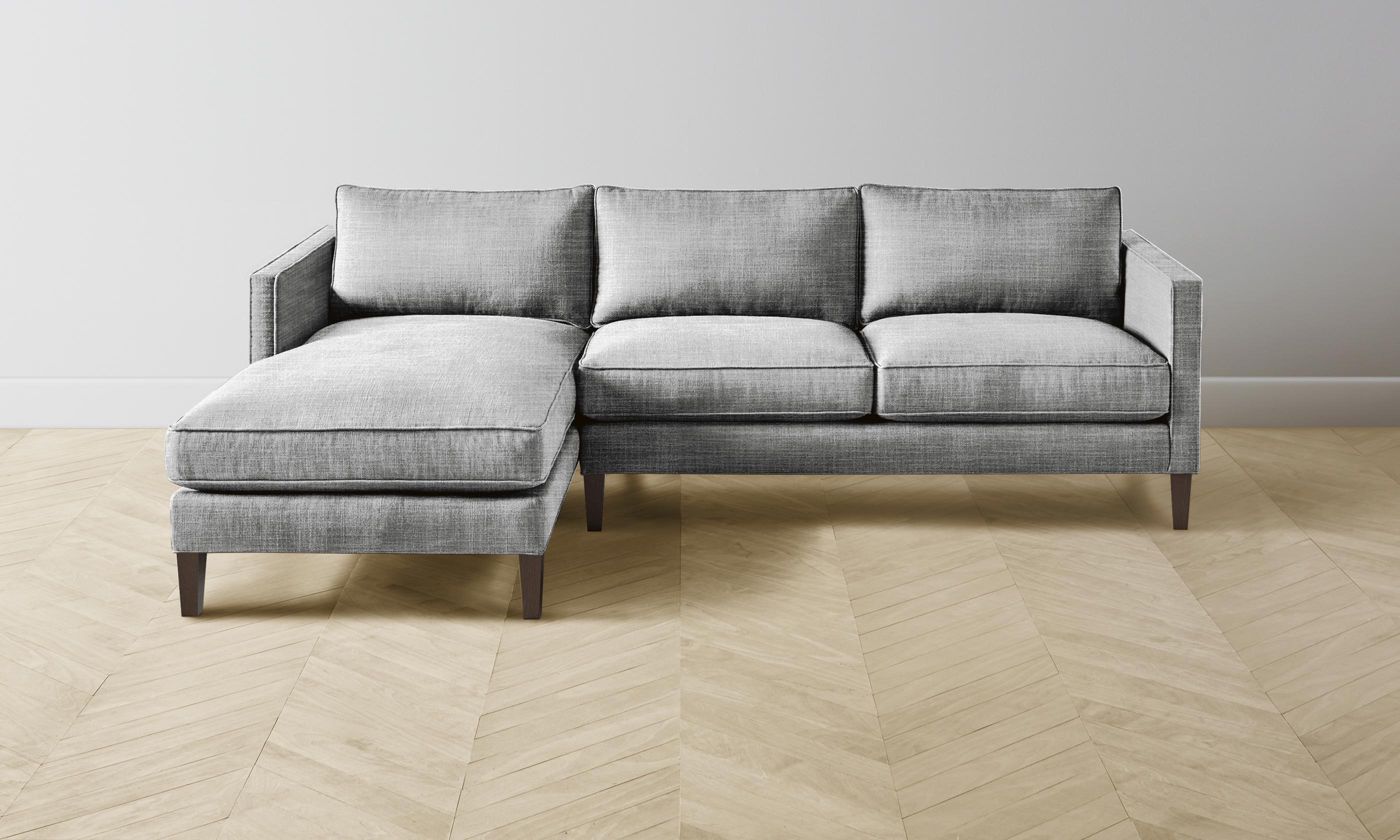 Premium Crosby Sectional Sofa with Performance Textured Tweed Upholstery in Alpine White - Perfect for Living Rooms, Family Gatherings & Cozy Movie Nights