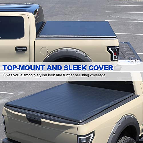 Spec-D Tuning Roll Up Vinyl Tonneau Cover for Ford F150 5'6