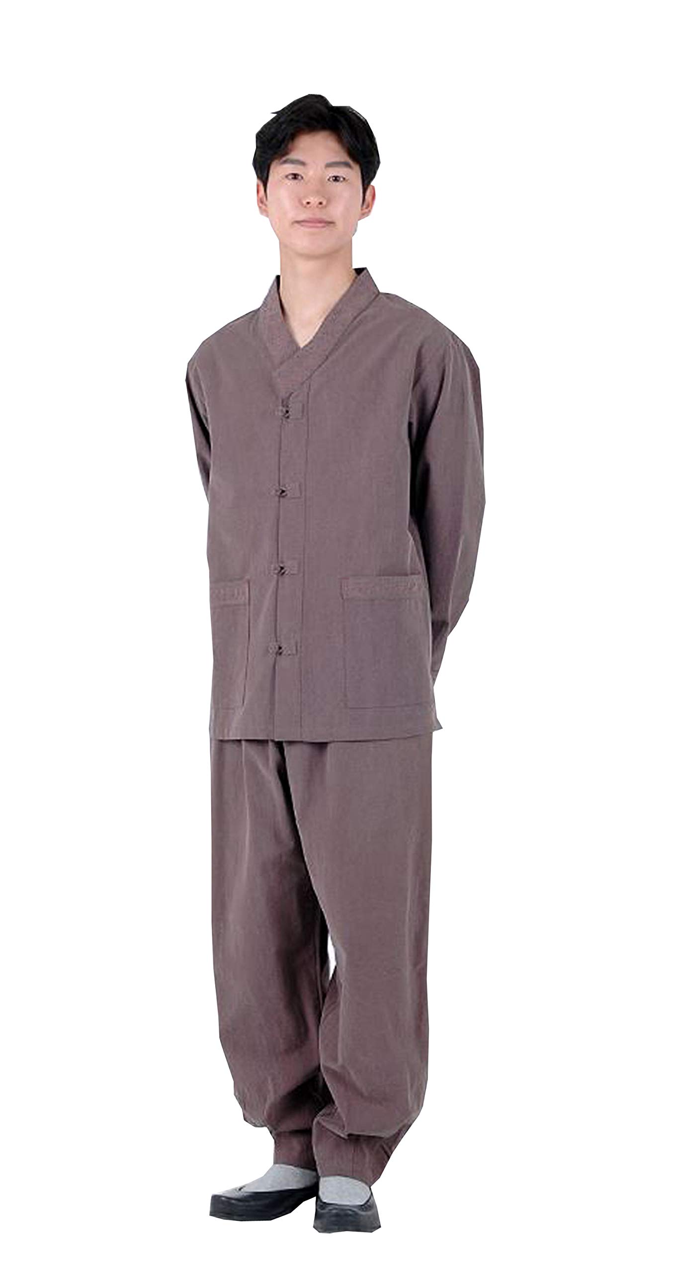 Modern Korean Hanbok Fusion Outfit for Women & Men - Traditional BTS Jungkook Style Washed Brown Daily Wear - Perfect for Cultural Events, Cosplay & K-Pop Fashion