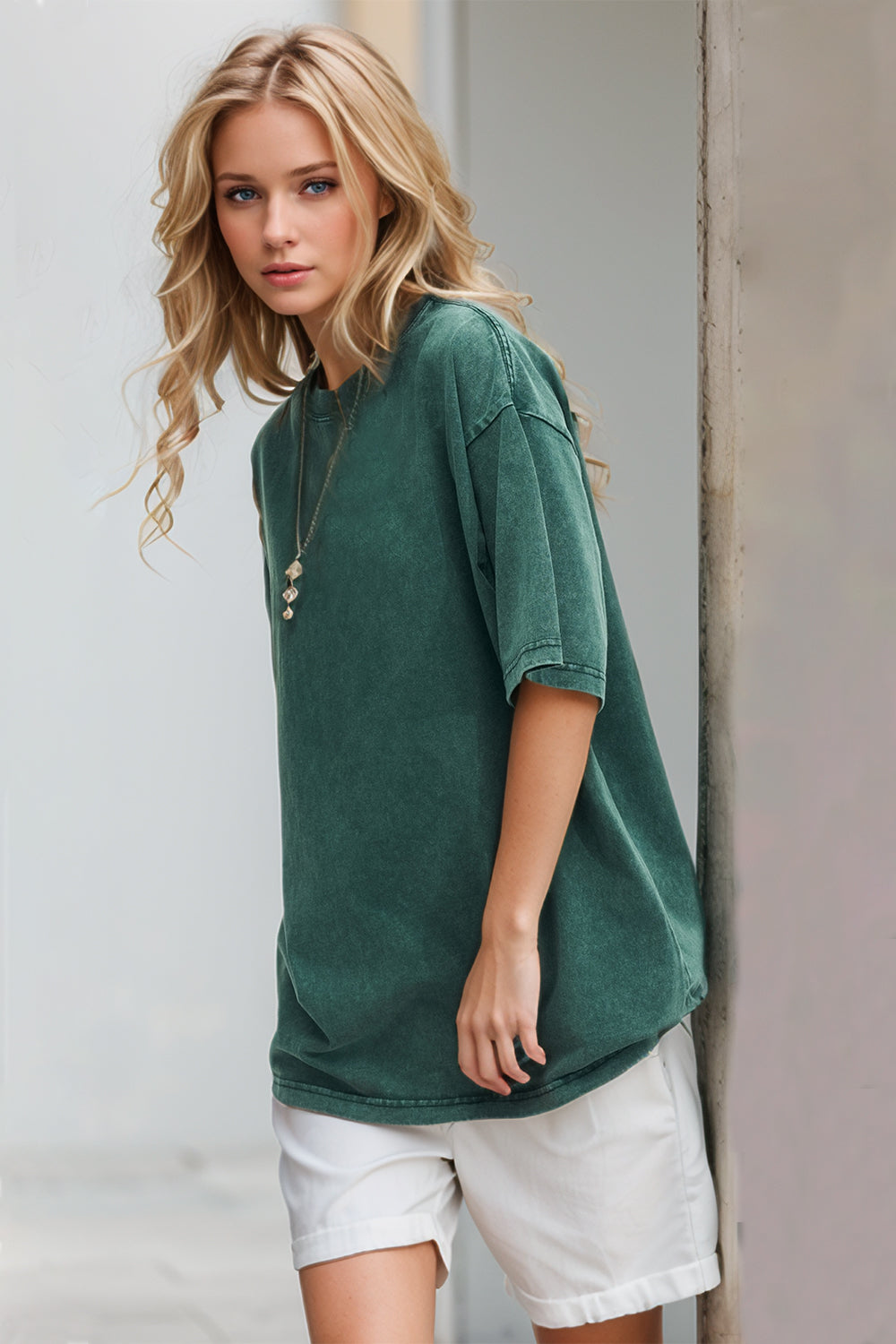 Basic Bae Round Neck Half Sleeve T-Shirt for Women | Casual Cotton Tee | Perfect for Everyday Wear, Outings & Layering