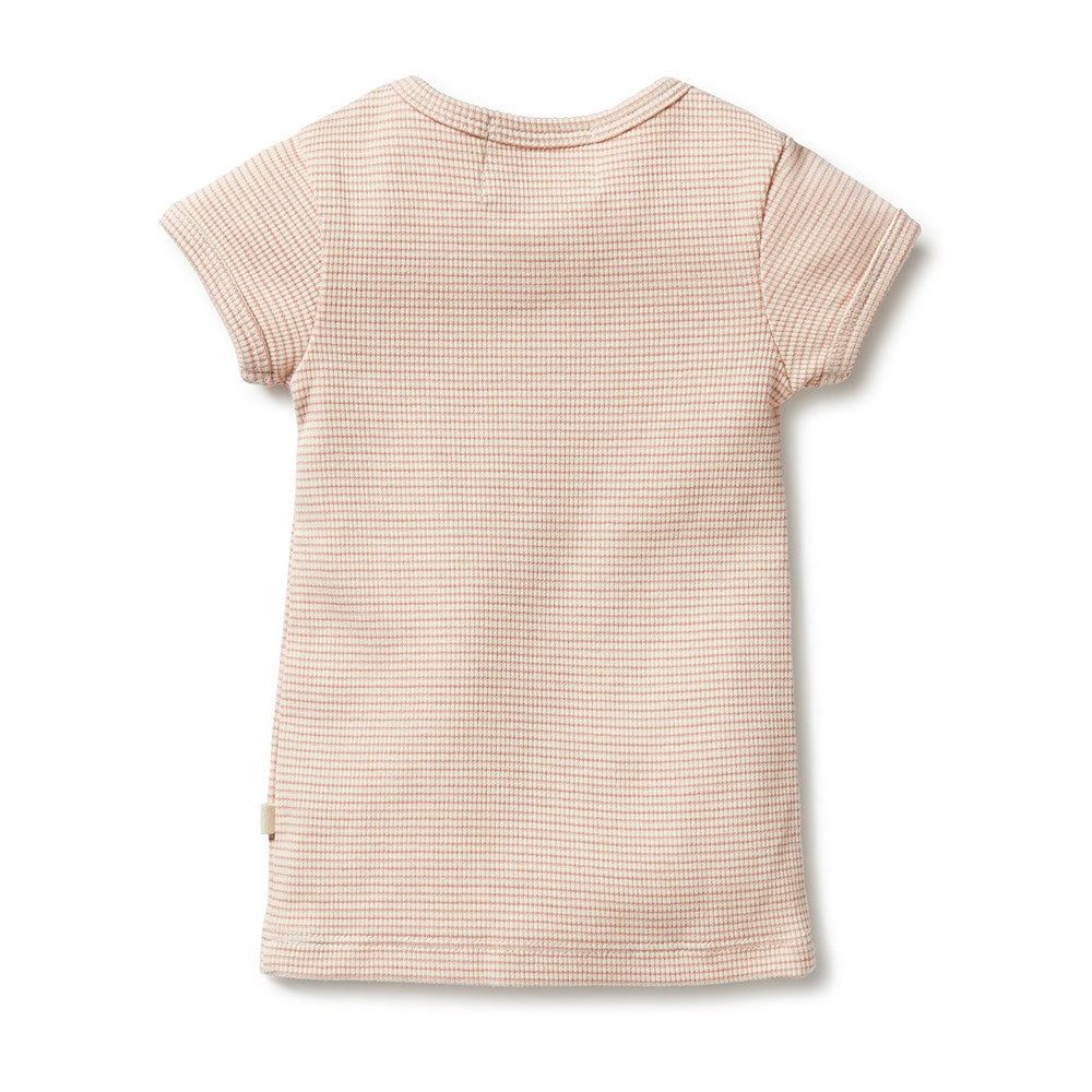 Organic Cotton Striped Rib Henley T-Shirt for Men - Comfortable Casual Wear for Everyday & Outdoor Activities