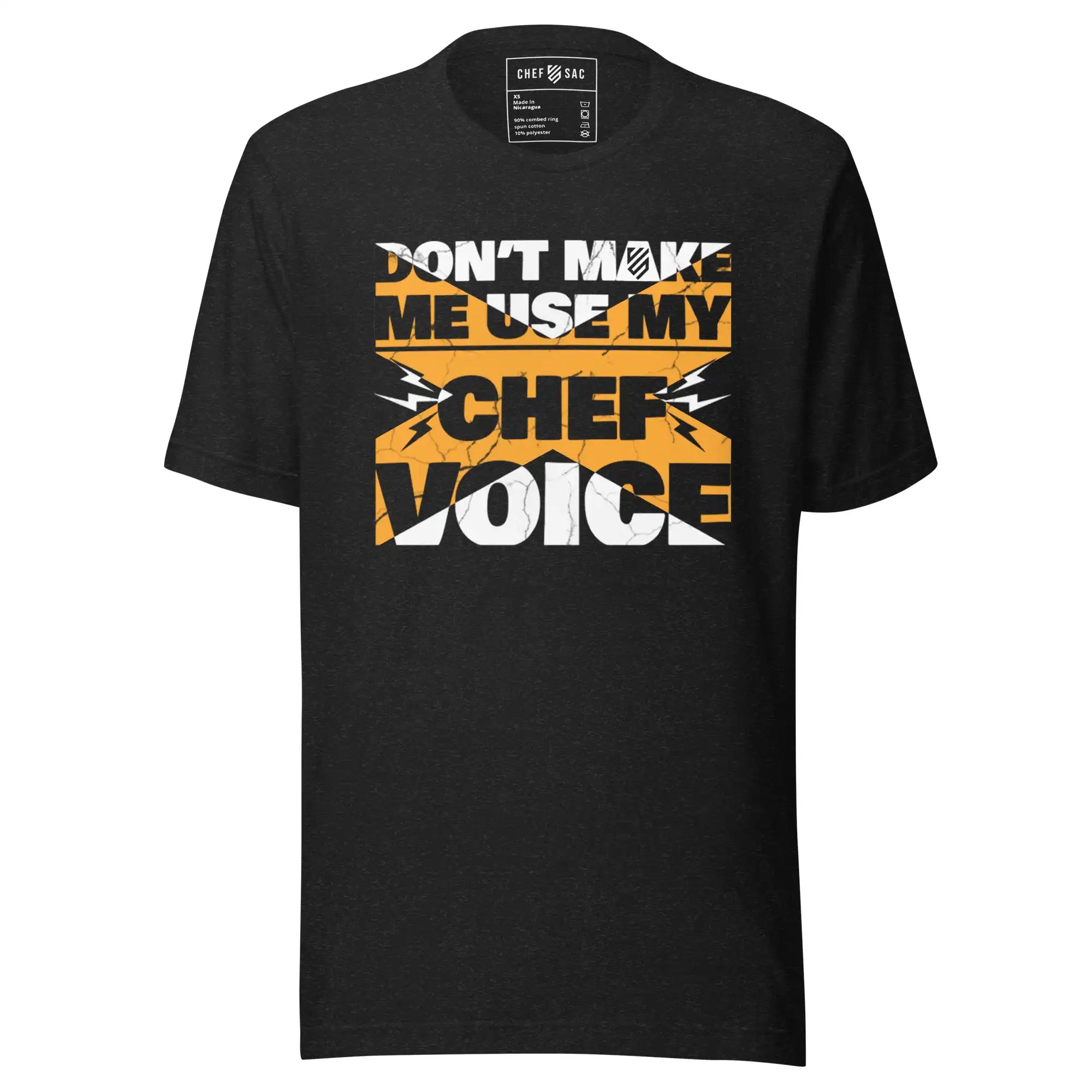 Funny Chef T-Shirt - Don't Make Me Use My Chef Voice - Kitchen Humor Apparel for Cooking Enthusiasts - Perfect for Chefs, Home Cooks & Culinary Students