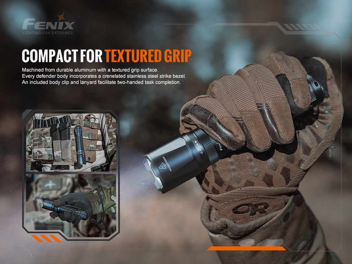 Fenix TK20R V2.0 Tactical Flashlight - 2000 Lumens, Rechargeable, IP68 Waterproof - Perfect for Camping, Hiking & Emergency Use - Custom Engraving Available
