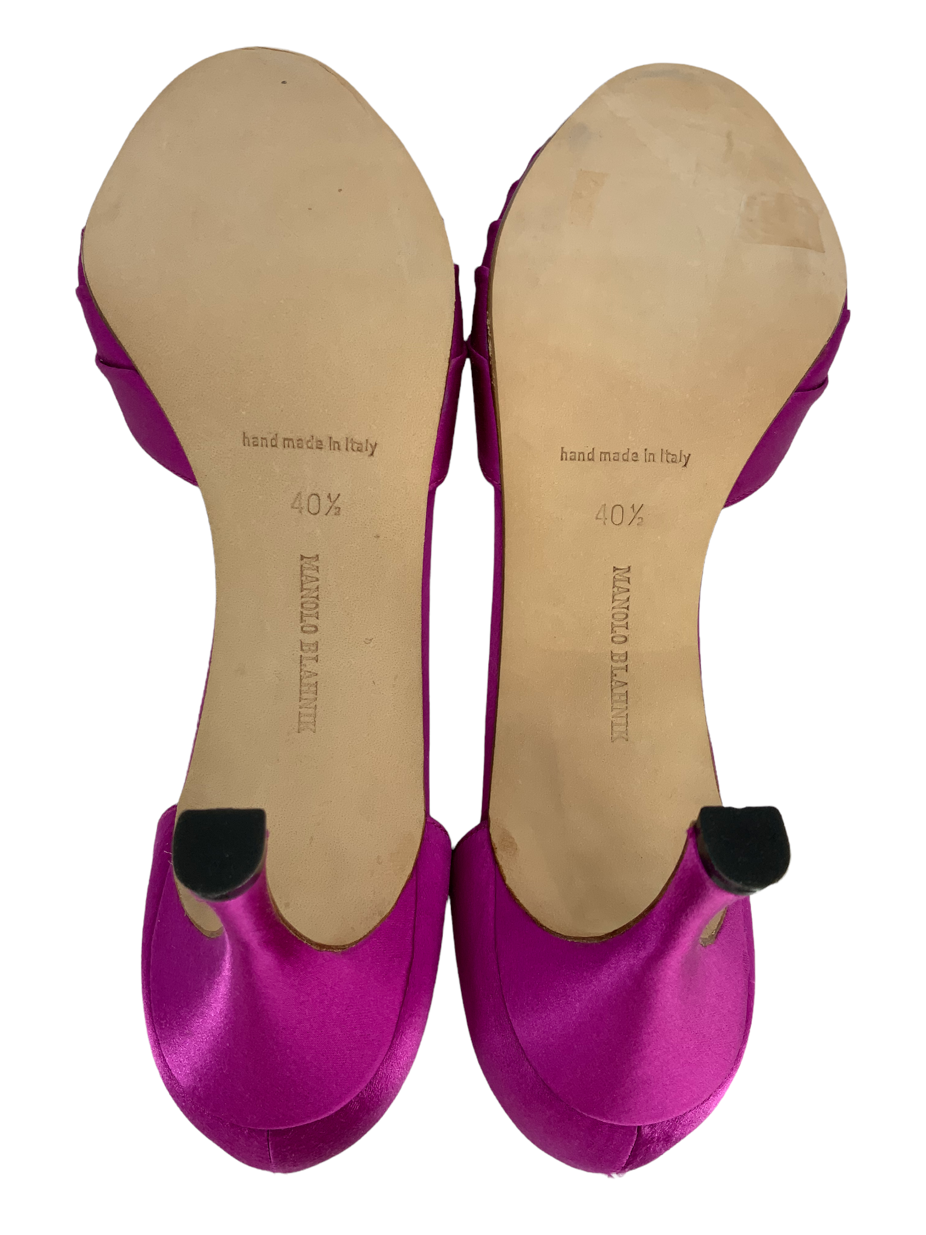 Manolo Blahnik Sedarby Embellished Satin d'Orsay Pumps - Women's Luxury Heels Size 10.5 (US) for Weddings, Parties & Special Occasions