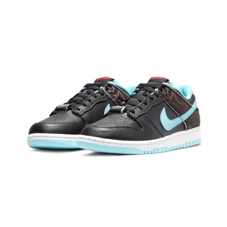 Nike Dunk Low Retro Men's Shoes - Black, Teal Blue, Vast Grey & White Colorway | Basketball Sneakers for Casual Wear & Street Style Fashion