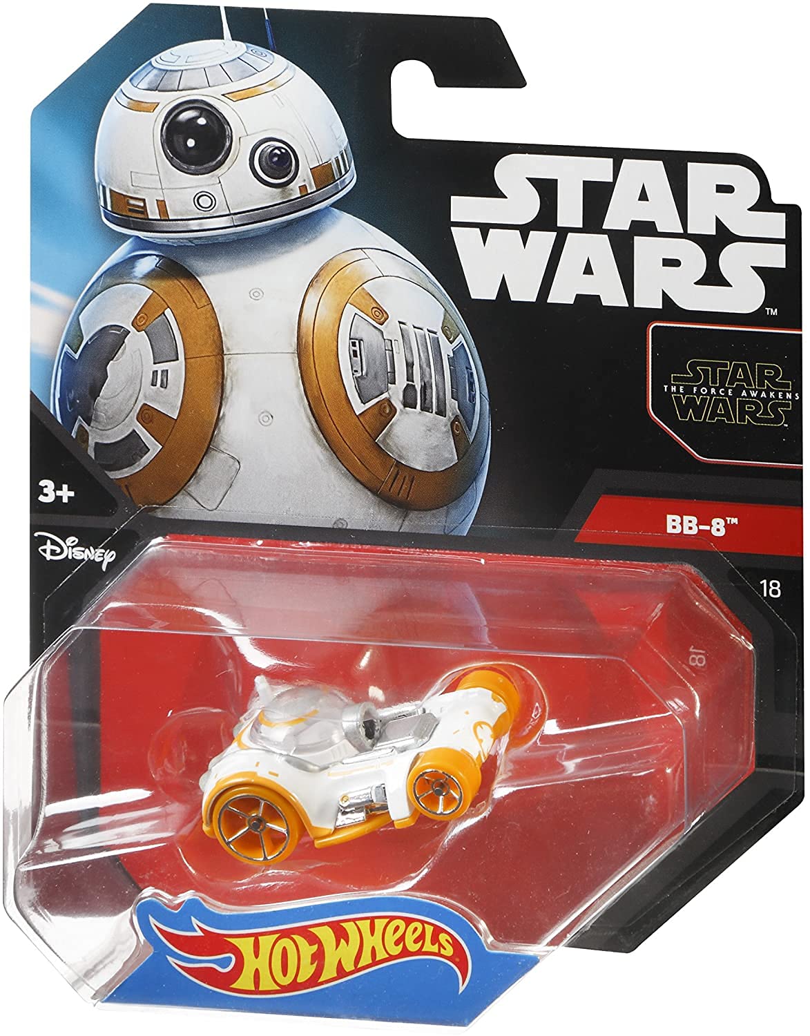 Hot Wheels Star Wars The Force Awakens BB-8 Die-Cast Car - Disney Collectible Toy for Kids & Adults - Perfect for Display, Play & Star Wars Fans Collection