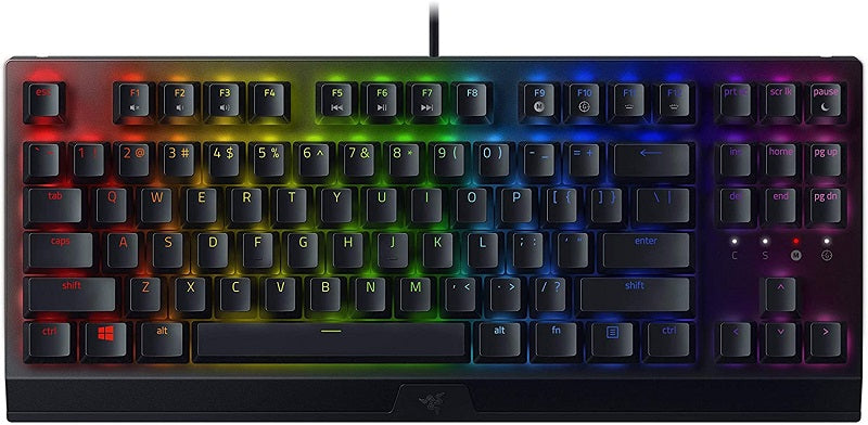 Razer BlackWidow V3 Tenkeyless Mechanical Gaming Keyboard - RGB Backlit, Clicky Green Switches, Compact 87-Key Design for PC Gamers - Perfect for Esports, FPS & MMO Gaming at Home or Tournaments