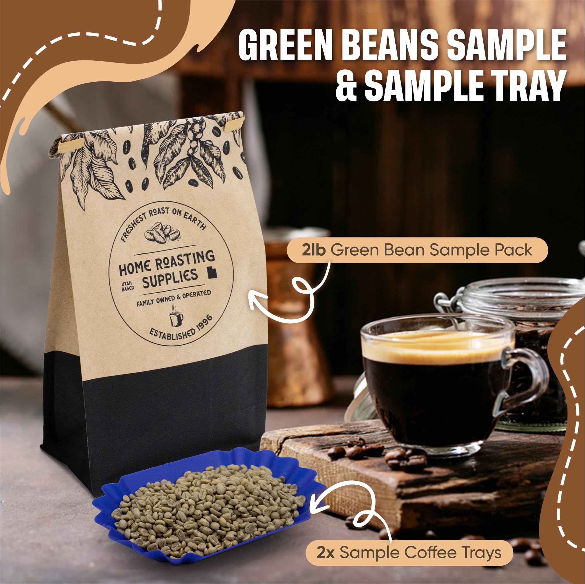 Fresh Roast SR800 Coffee Roaster Bundle with Glass Extension Tube, Coffee Bean Cooler, 2 Lbs Green Beans Sample Pack & 2 Sample Trays - Perfect for Home Coffee Roasting Enthusiasts & Small Batch Artisan Coffee Shops