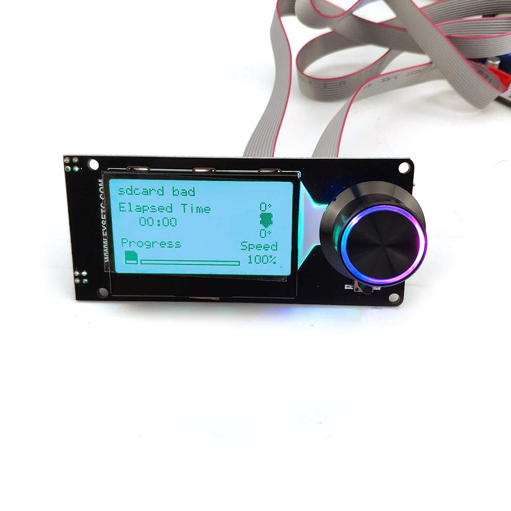 128x64 Mini LCD Screen for 3D Printers - Type C v1.2 Smart Display (Black on White) with SD Card Slot | Compatible with Marlin Firmware | DIY 3D Printing Projects & Home Electronics Prototyping