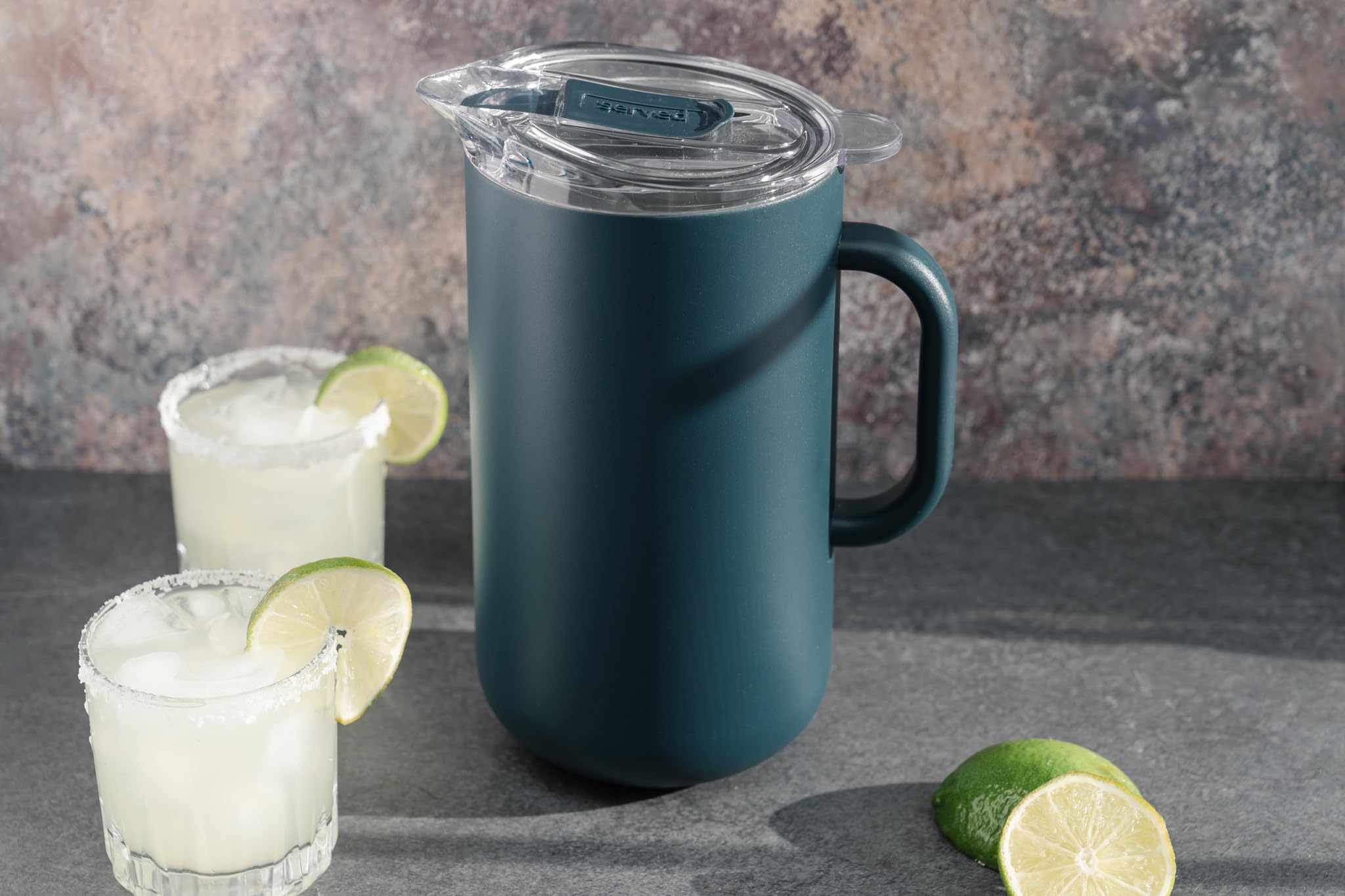 Premium 2L Vacuum-Insulated Stainless Steel Pitcher with Copper Lining - Keeps Drinks Cold for 24 Hours & Hot for 12 Hours - Perfect for Iced Tea, Lemonade, Coffee & Outdoor Parties