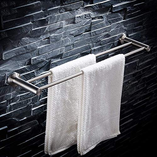Stainless Steel Double Towel Bar - 70CM Brushed 304 Wall Mounted Bathroom Towel Rack - Perfect for Bathroom, Spa, and Hotel Decor