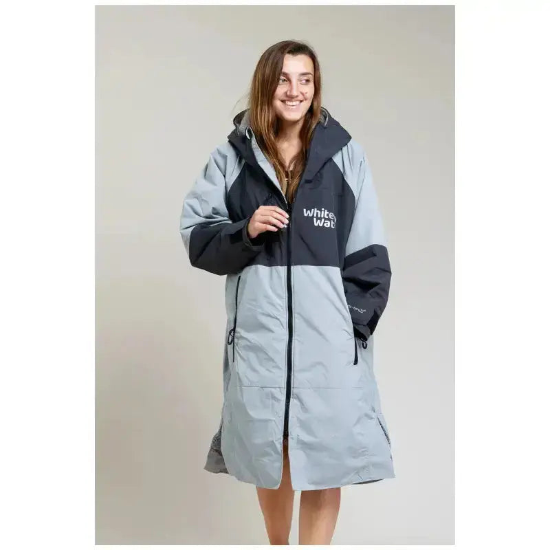 Premium Unisex Hard Shell Swimming Robe for Adults - Steel Grey | Quick-Dry Waterproof Beach Cover-Up for Pool, Surfing & Outdoor Activities