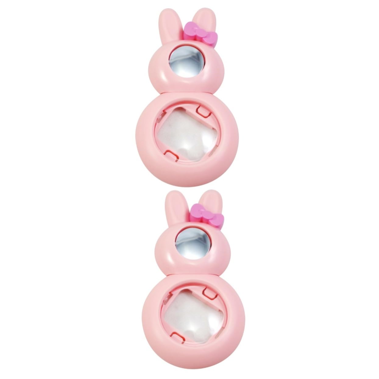 HOMSFOU 2-Pack Rabbit Design Selfie Mirror Lens for Instax Mini 7/8 Camera - Pink Stylish Portrait Accessory for Travel, Parties & Social Media Photography