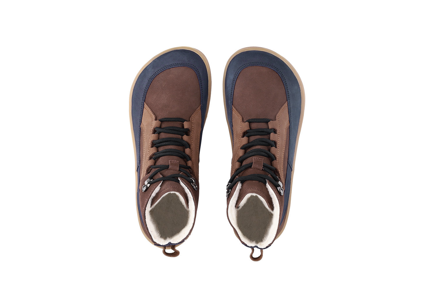 Barefoot Boots for Women & Men - Be Lenka York in Brown & Navy | Comfortable Minimalist Shoes for Walking, Hiking & Everyday Wear