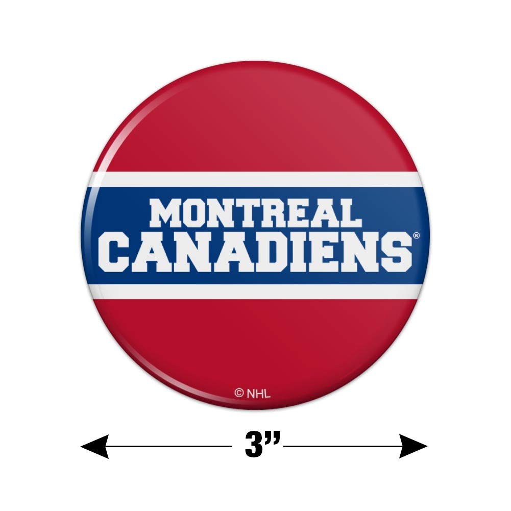 NHL Montreal Canadiens Logo Refrigerator Magnet - Strong Kitchen & Locker Decorative Button Magnet for Fans, Perfect for Fridge, Office, and Dorm Room Decor