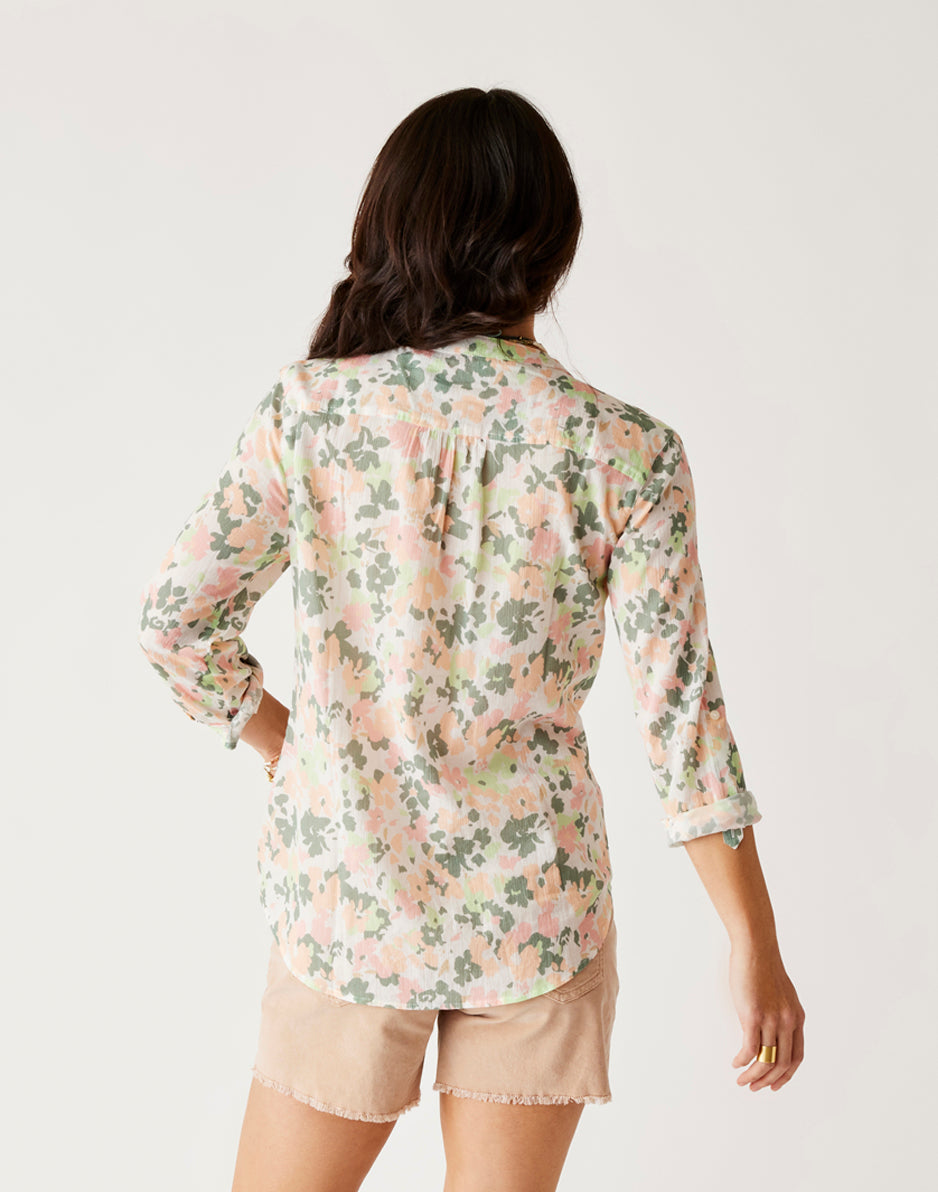 Dylan Gauze Tunic Dress - Flowy Boho Chic Top with Cloud & Wildflower Print | Perfect for Summer Festivals, Beach Coverups & Casual Outfits