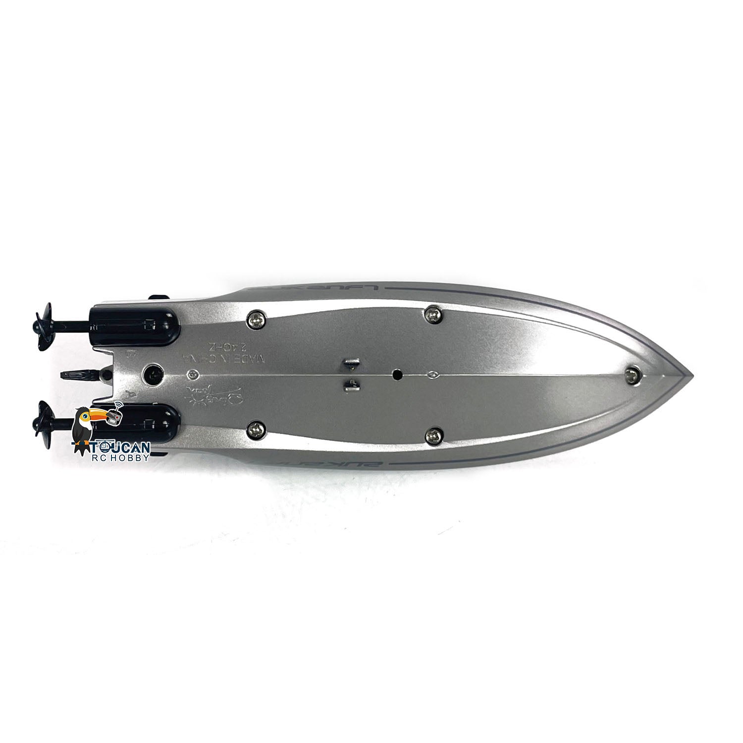 TOUCAN 2.4Ghz RC Rowing Skiff Remote Control Electric Boat with Twin Propellers - Ready to Run Mini Toy Model (14x4x3.8cm) for Indoor & Outdoor Water Play - Perfect for Pools, Lakes and Bathtub Fun