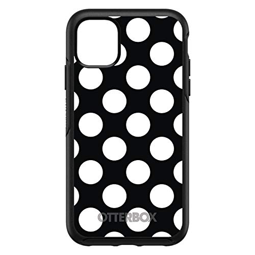 White & Black Polka Dots On Black Case