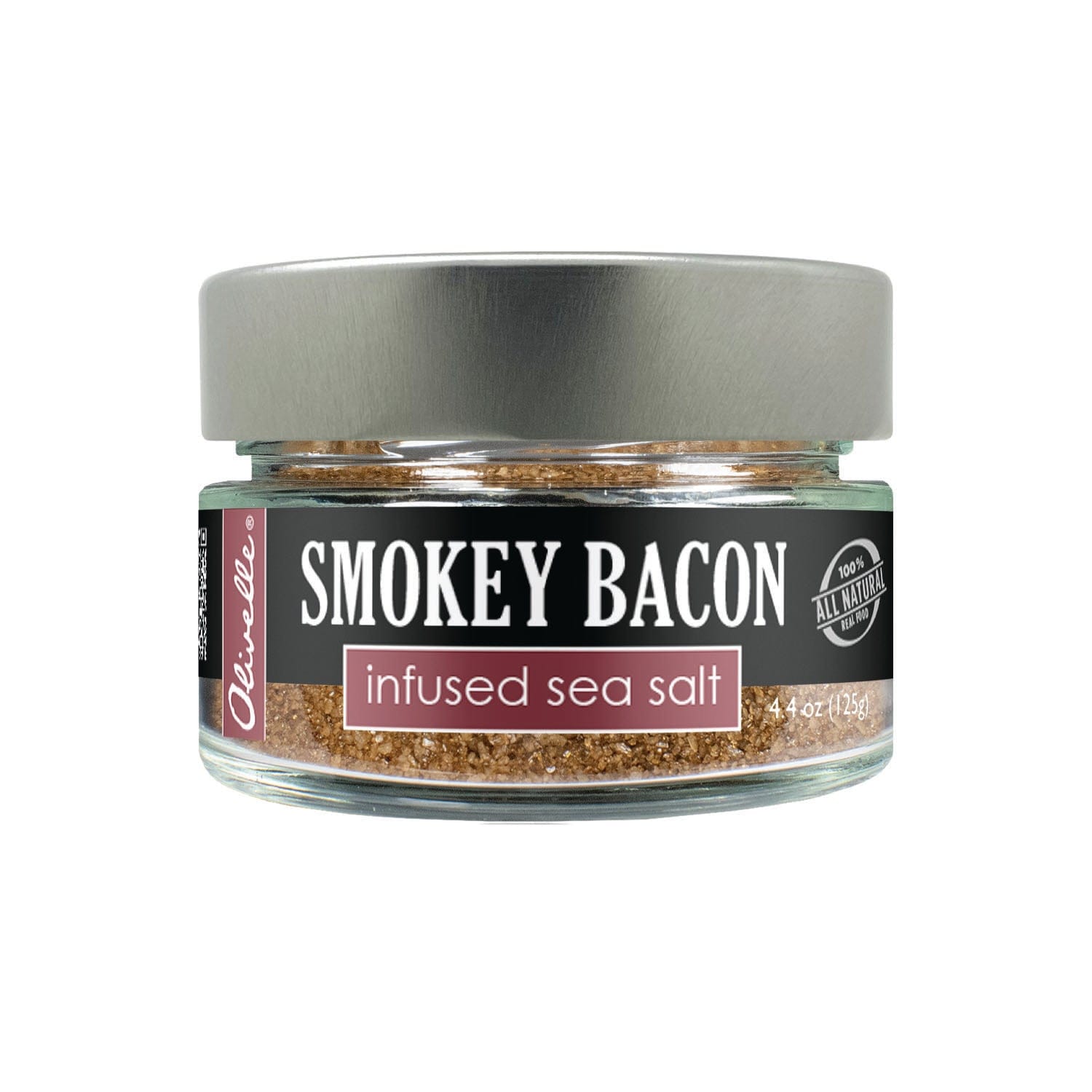 Olivelle Smokey Bacon Sea Salt 3.5oz - Premium Gourmet Seasoning for Steaks, Burgers & Popcorn - Perfect for BBQ, Grilling & Home Cooking