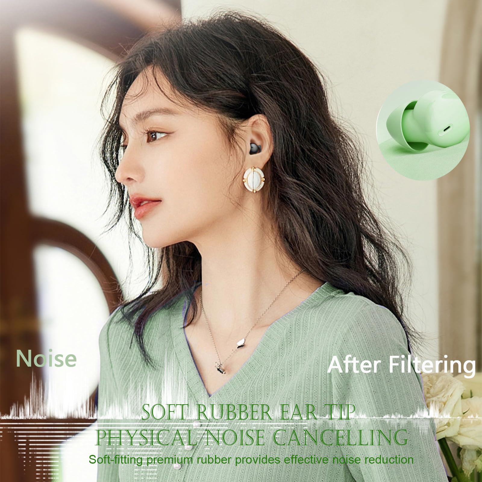 Wireless Invisible Sleep Earbuds Bluetooth - Smallest Noise Cancelling Earbuds for Side Sleepers & Small Ears | Comfortable for Night Use, Travel & Meditation