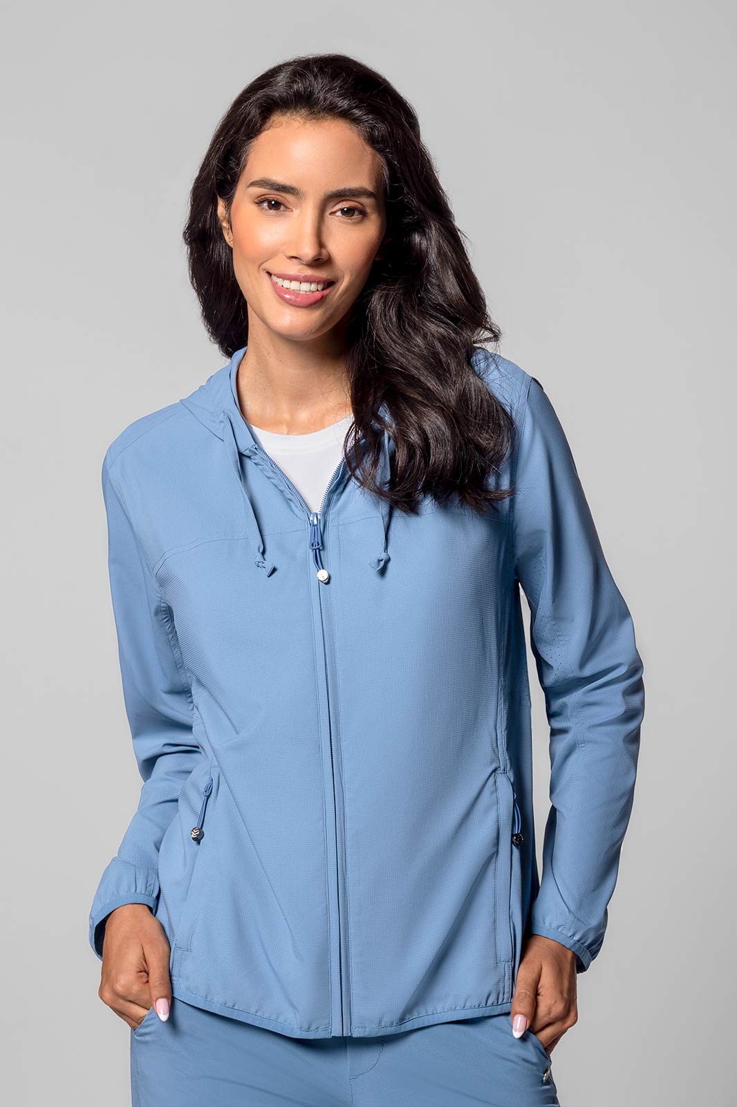Women's Arcadian Packable Sunblock Jacket - UPF 50+ Water-Resistant Lightweight Travel Windbreaker (Blue Dusk) | Perfect for Beach, Hiking & Outdoor Activities