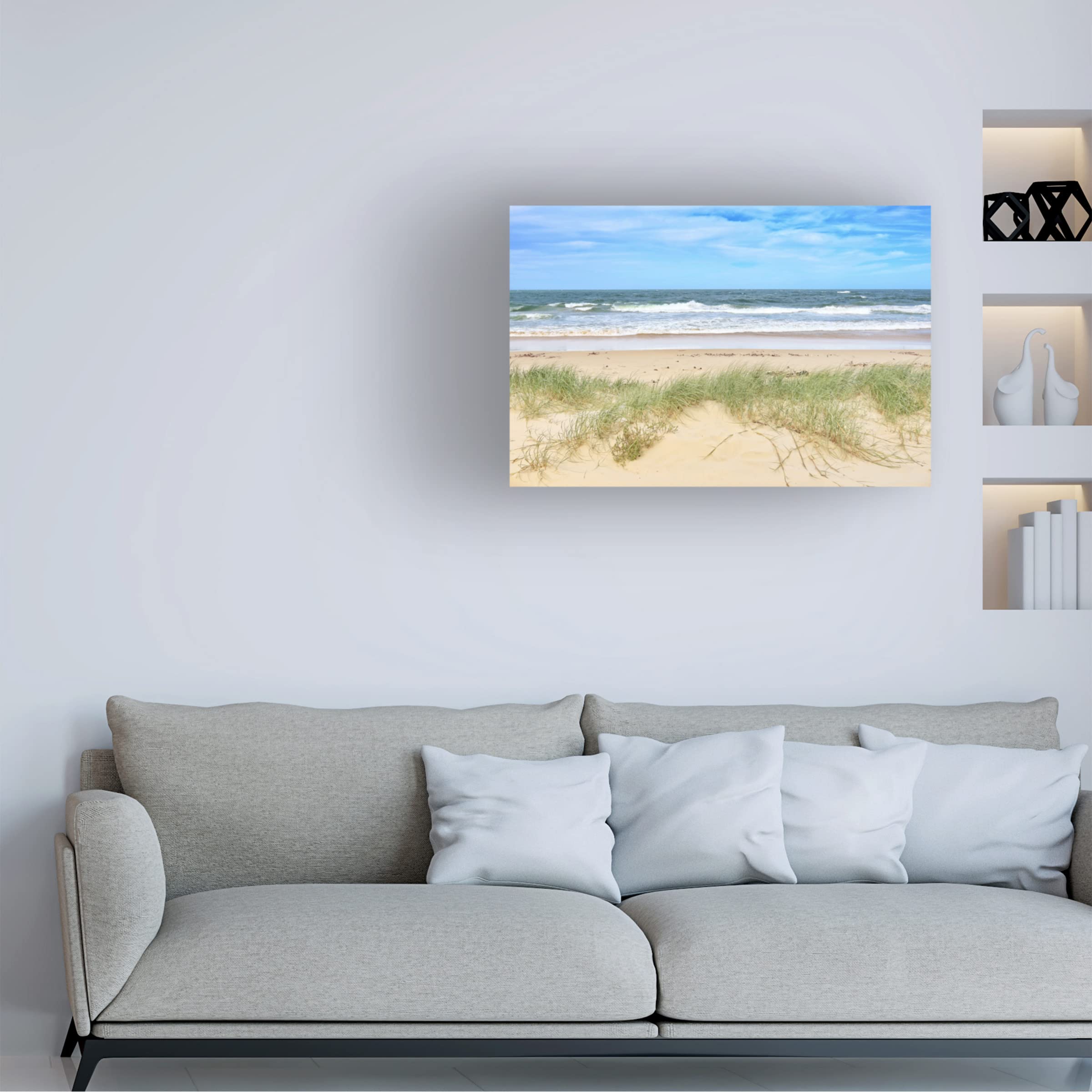 Trademark Fine Art 'Beachtime' Canvas Wall Art by Beata Czyzowska Young - Coastal Decor for Living Room, Bedroom & Beach House