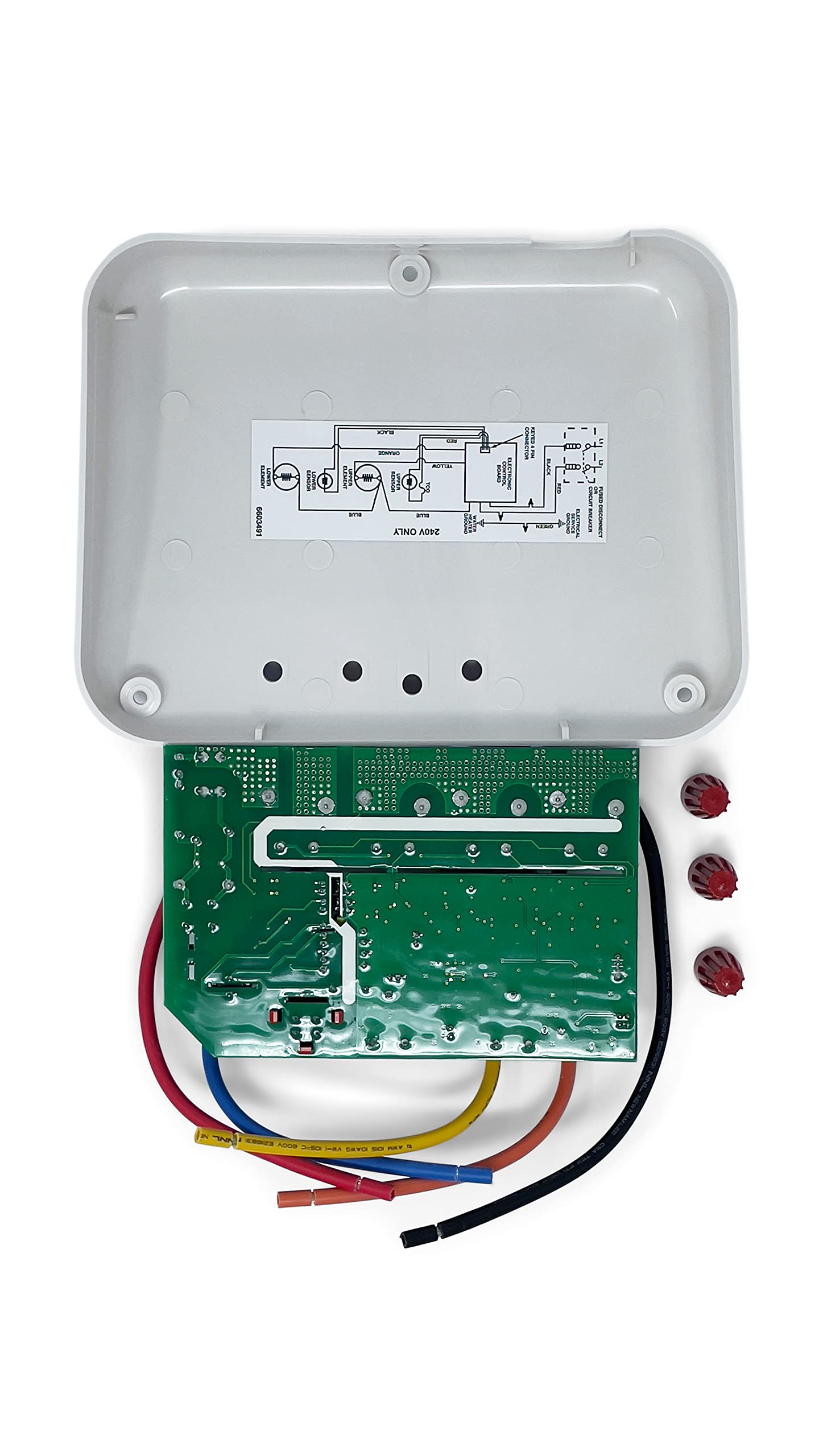 Genuine OEM American Water Heaters Electronic Control Board 100093769 with Control Panel Cover 100341931 - Replacement Parts for Water Heater Repair & Maintenance