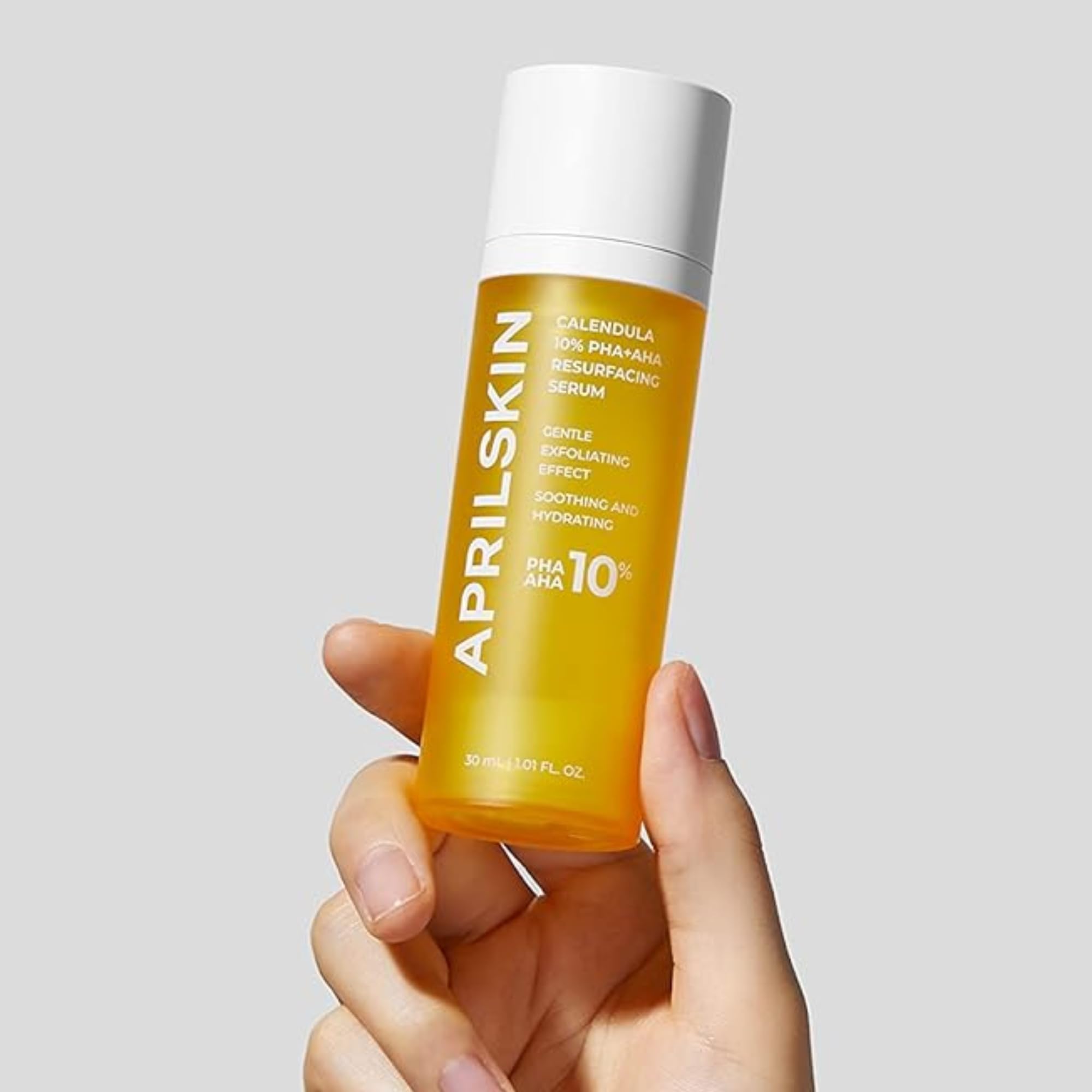 APRILSKIN Calendula 10% PHA + AHA Resurfacing Serum for Dry, Sensitive & Acne-Prone Skin | Vegan & Cruelty-Free Skincare | Brightening & Exfoliating Face Treatment for Daily Use & Night Routine