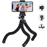 Flexible Mini Phone Tripod Stand with Adjustable Legs - Portable & Lightweight for iPhone, Samsung, Android - Perfect for Vlogging, Live Streaming, Photography & Video Calls
