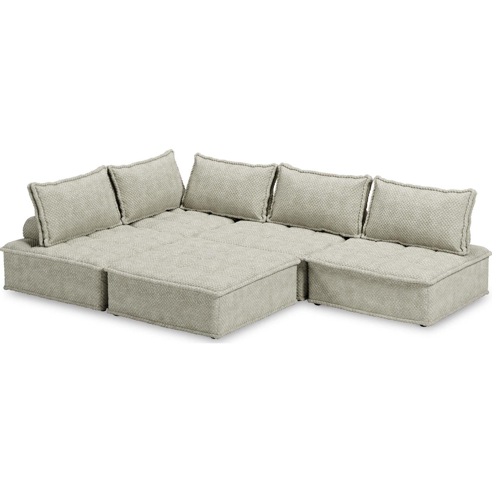 5-Piece Modular Sectional Sofa Set - Modern L-Shaped Couch with Reversible Chaise for Living Room, Family Room & Home Theater