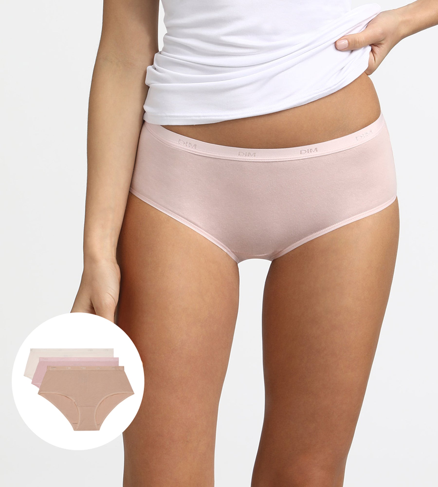 3 Pack Cotton Boxer Briefs for Men - Soft Skin/Rose/Nacre Colors - Les Pockets Brand | Comfortable Underwear for Daily Wear, Workout & Sleep