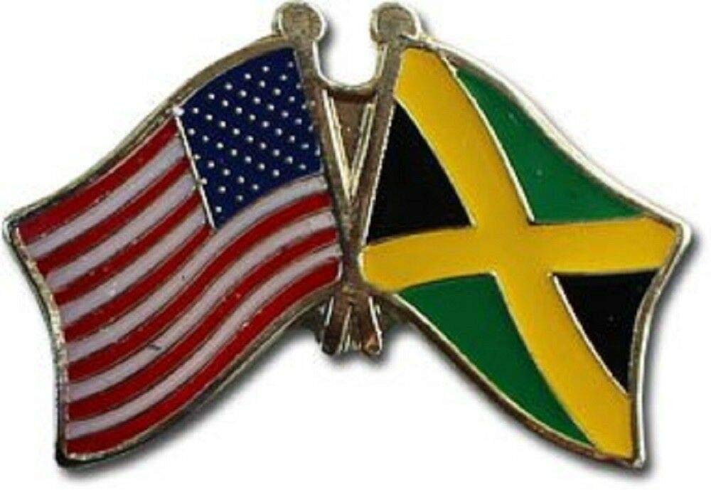 USA American Jamaica Friendship Flag Lapel Pin - Pack of 24 Motorcycle Hat Studs, Bike Accessories & Clothing Decor - Perfect for Biker Gangs, Hat Collectors & Patriotic Fashion
