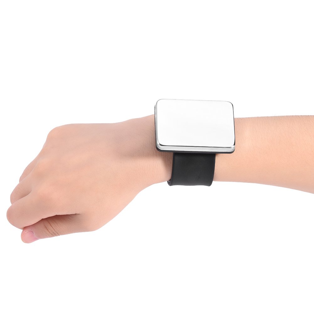 Magnetic Silicone Wristband Bracelet - Hair Clip & Barrettes Holder for Styling - Black Hairdressing Accessory for Salon, Home & Travel Use